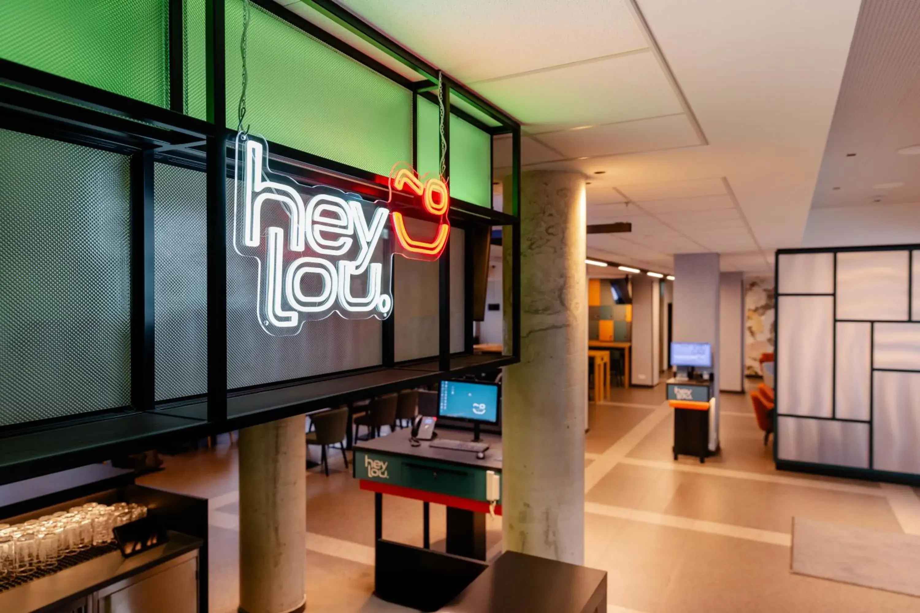 Lobby or reception in Hey Lou Hotel Karlsruhe Messe Lobby or reception in Hey Lou Hotel Karlsruhe Messe