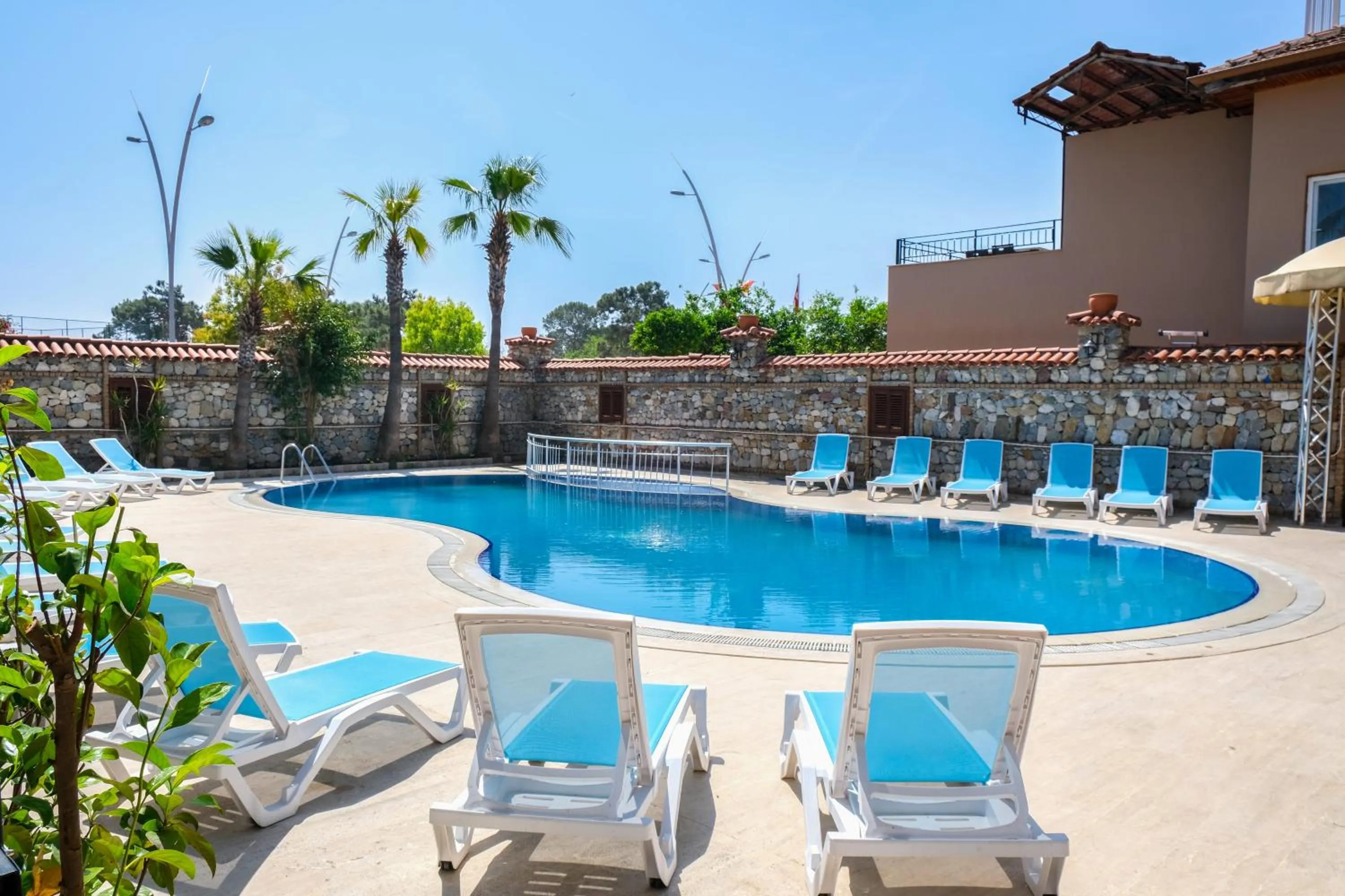 Pool view in Beldibi Beach Hotel