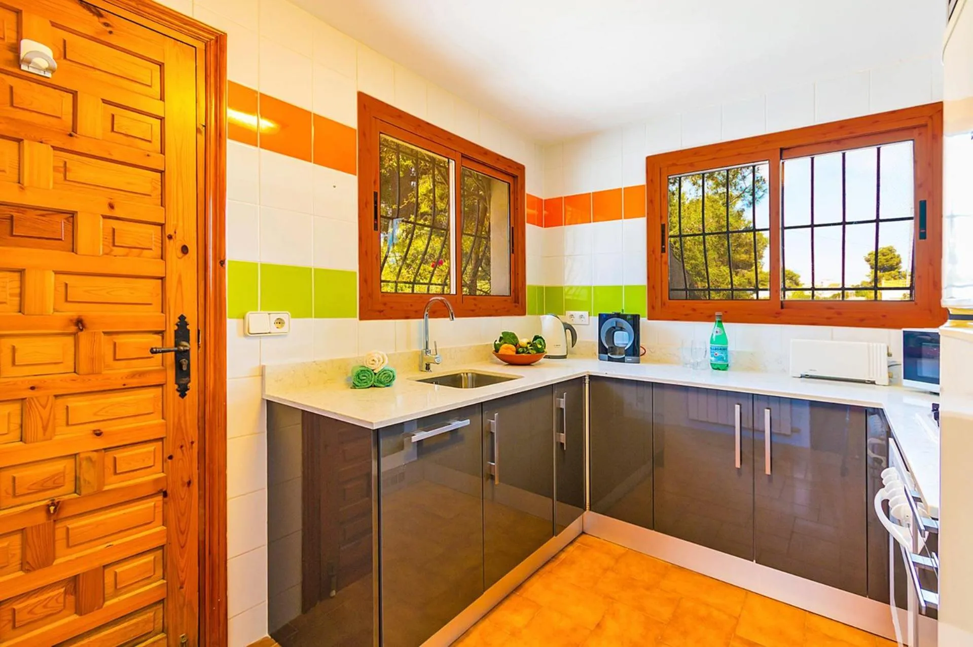 Kitchen or kitchenette in Villa Moreno with Large Private Pool