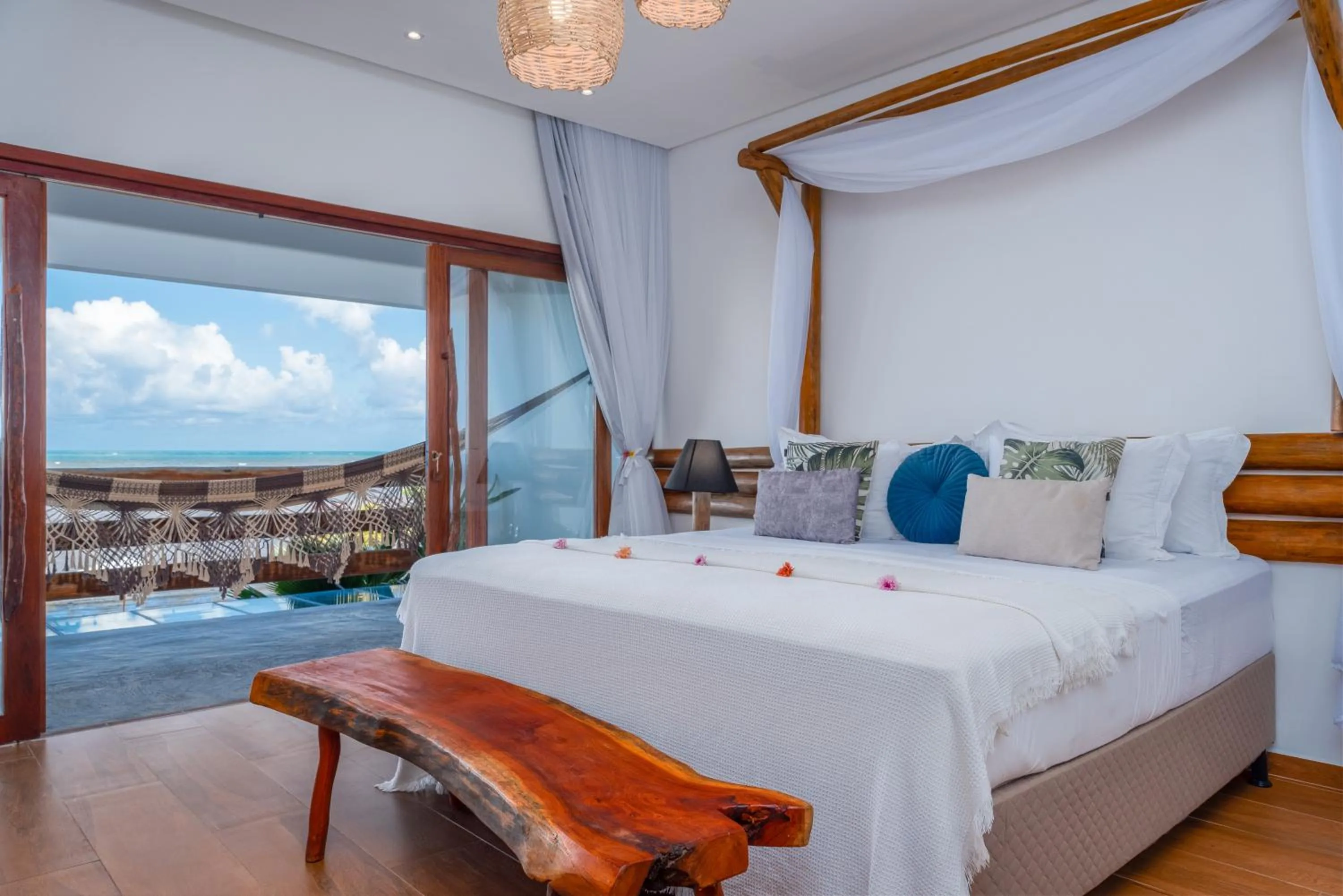 Bed in Villa Pantai Boutique Hotel Maragogi