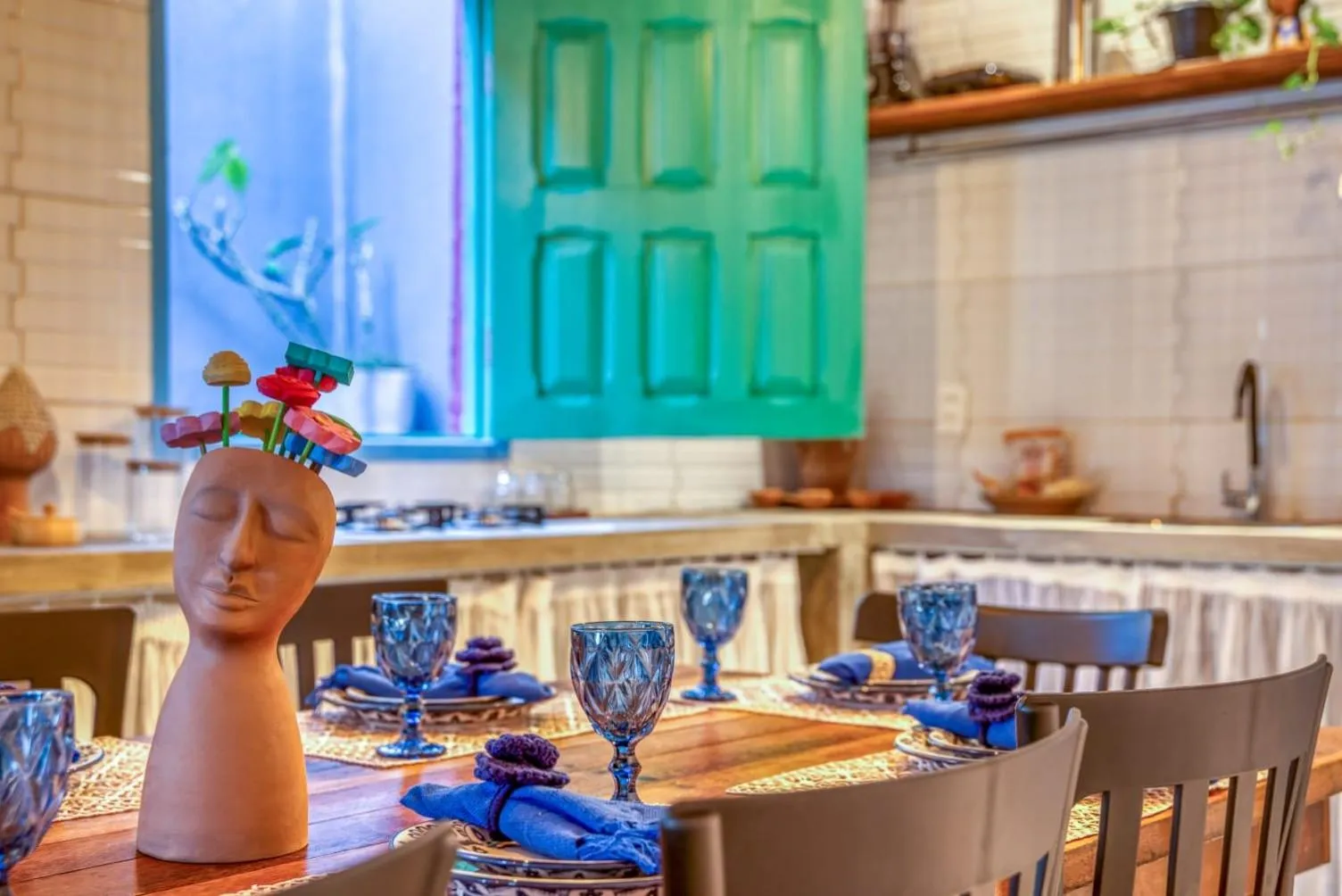 Kitchen or kitchenette in Villa Pantai Boutique Hotel Maragogi