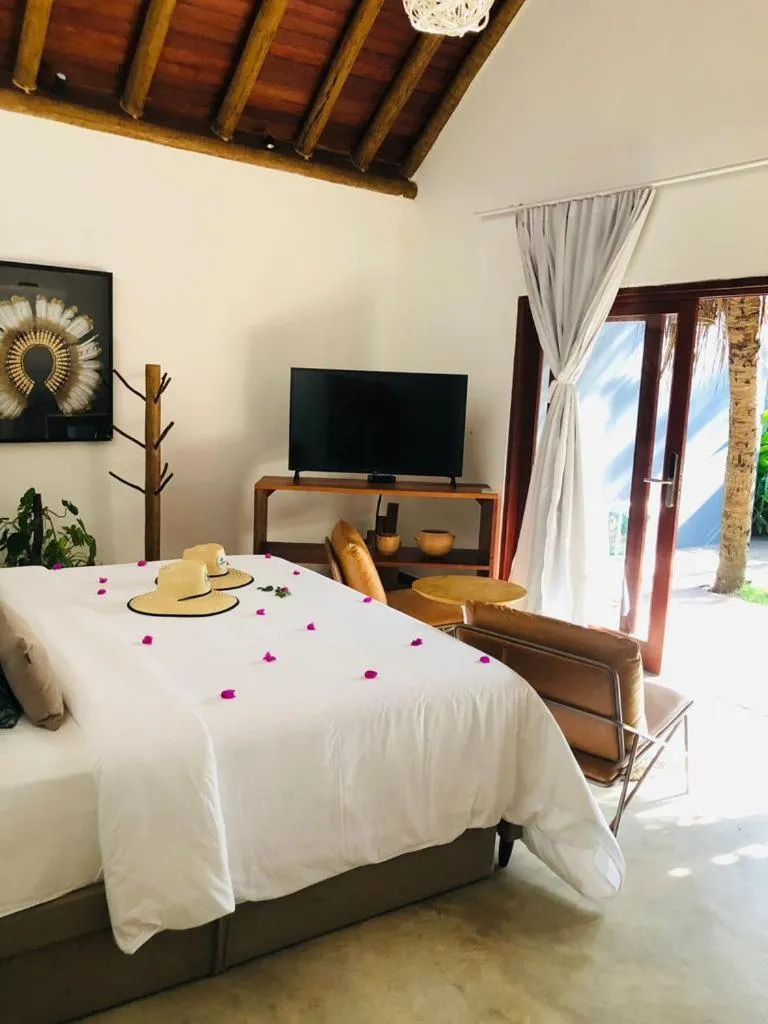 Bed in Villa Pantai Boutique Hotel Maragogi