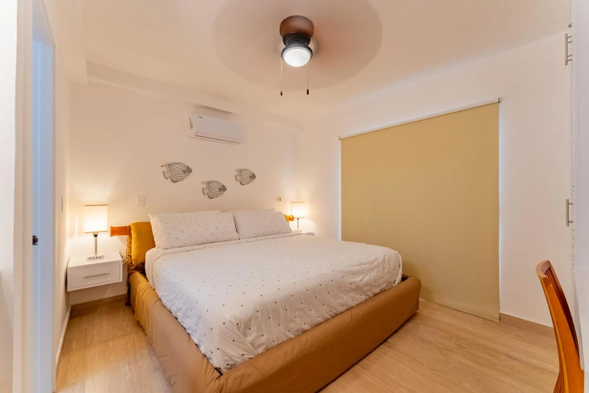 Bed in Amazing Caribbean Ocean view at Villas Marlin in Cancun