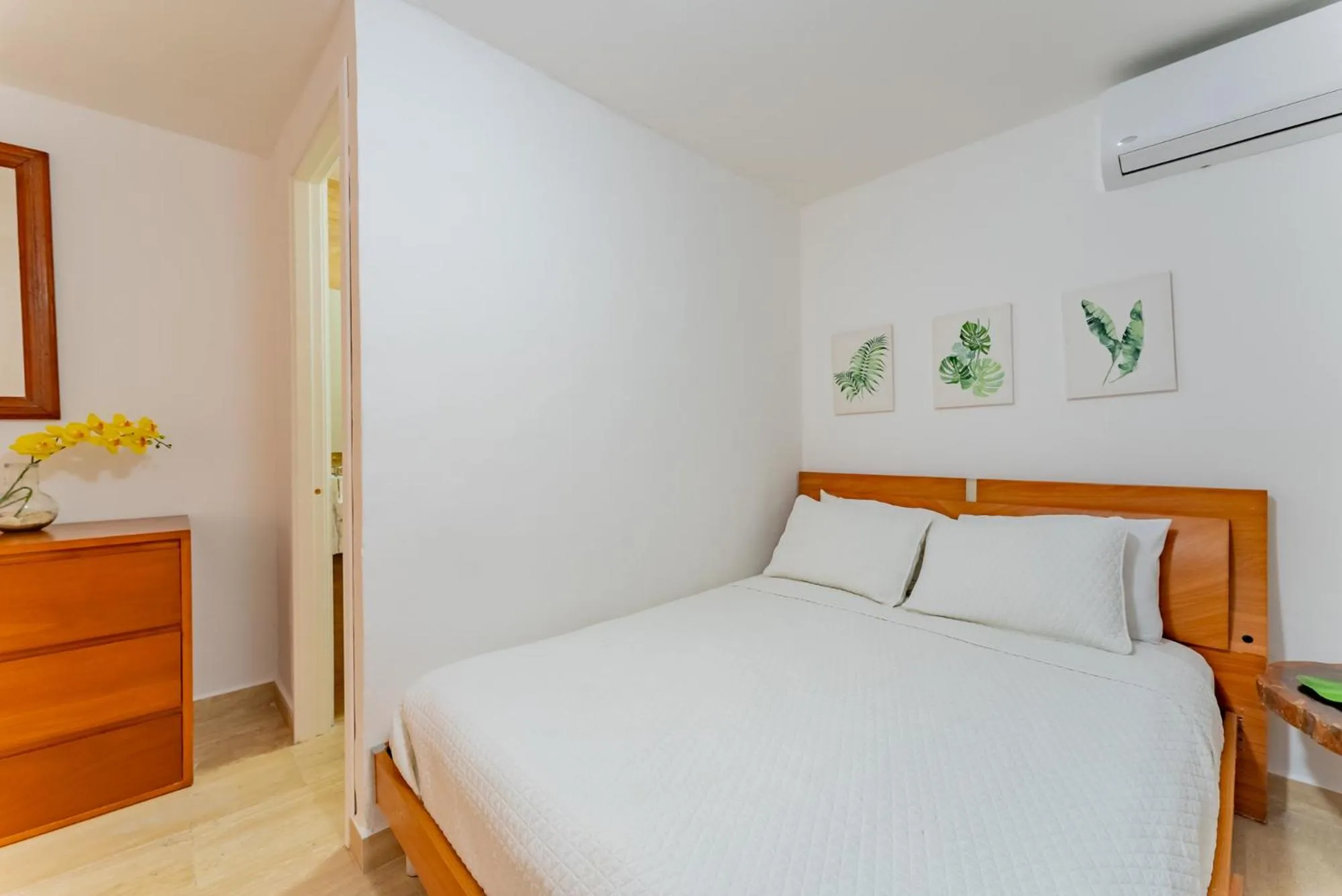 Bed in Amazing Caribbean Ocean view at Villas Marlin in Cancun