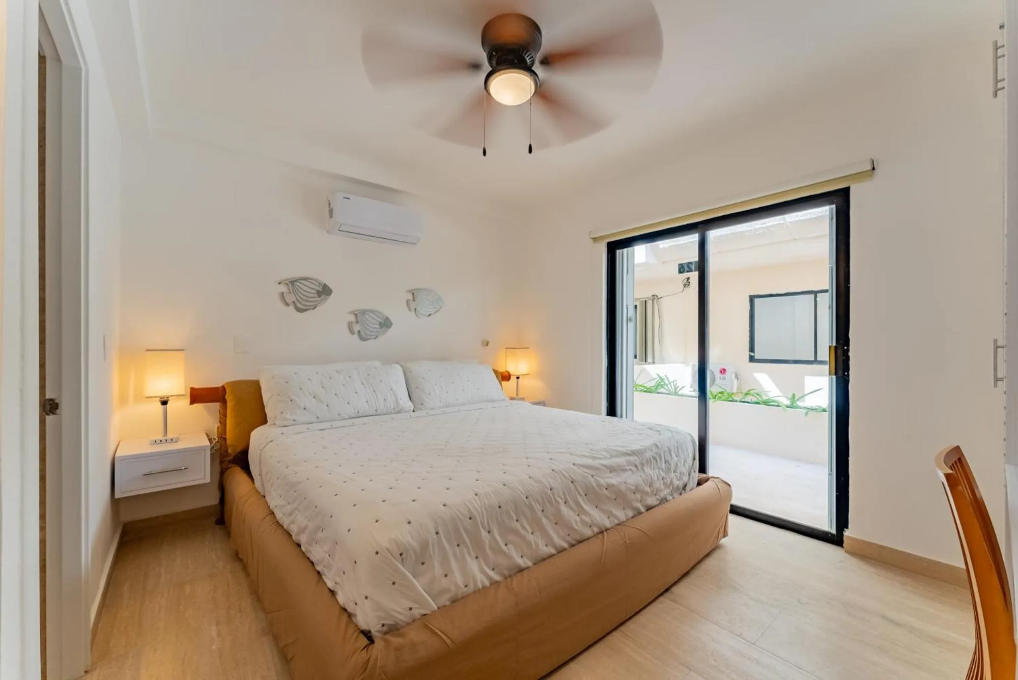 Bed in Amazing Caribbean Ocean view at Villas Marlin in Cancun