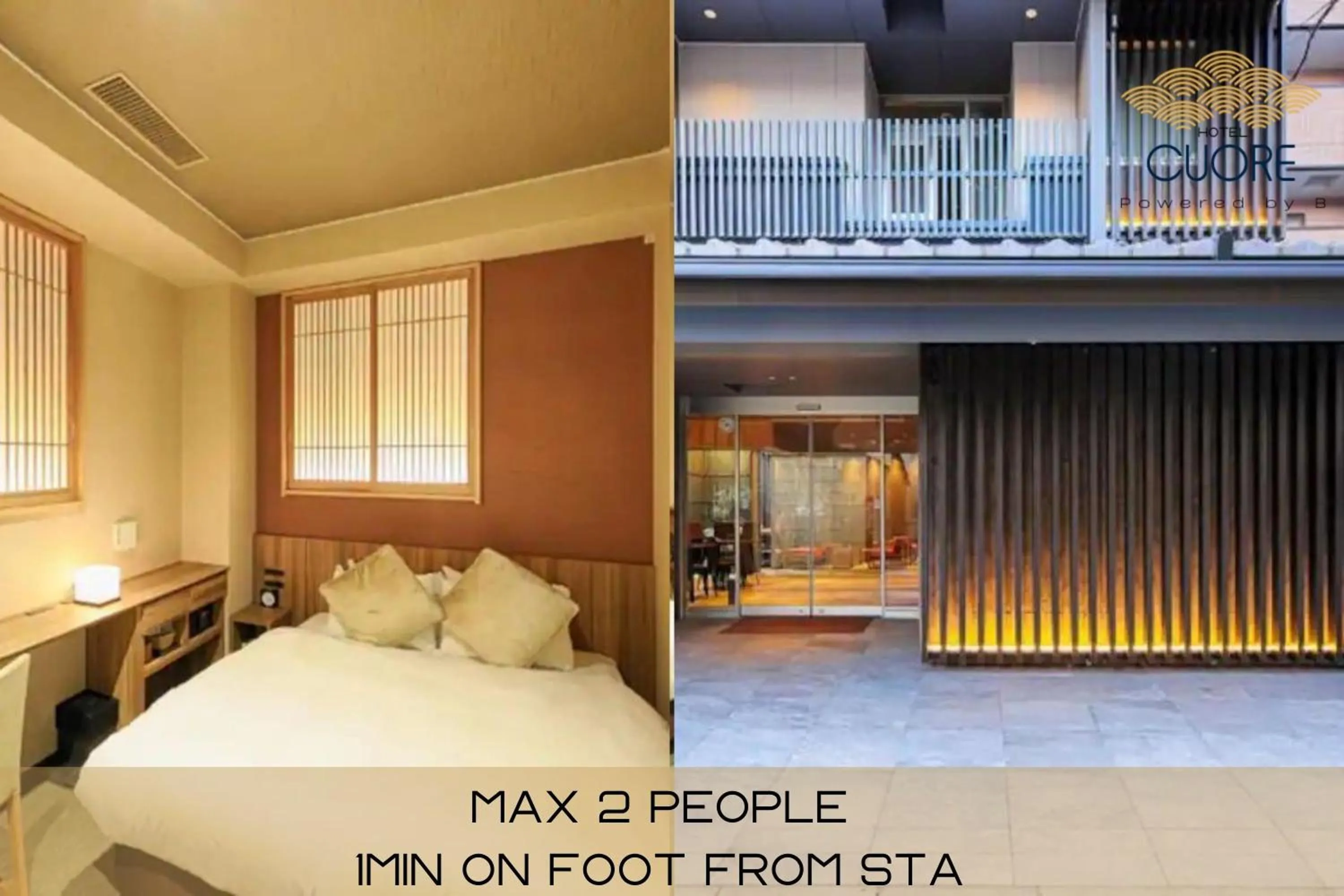 Bed in HOTEL CUORE Kyoto Shijo Omiya