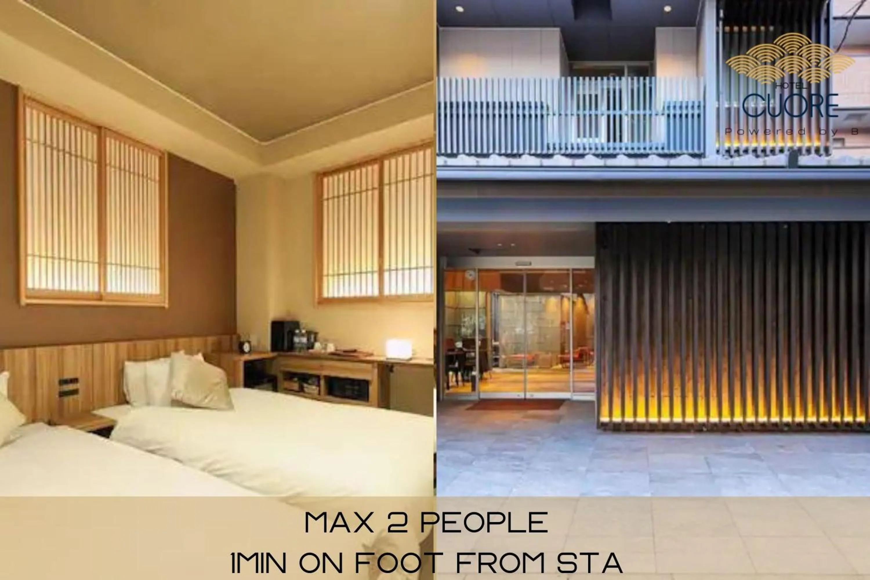 Bed in HOTEL CUORE Kyoto Shijo Omiya