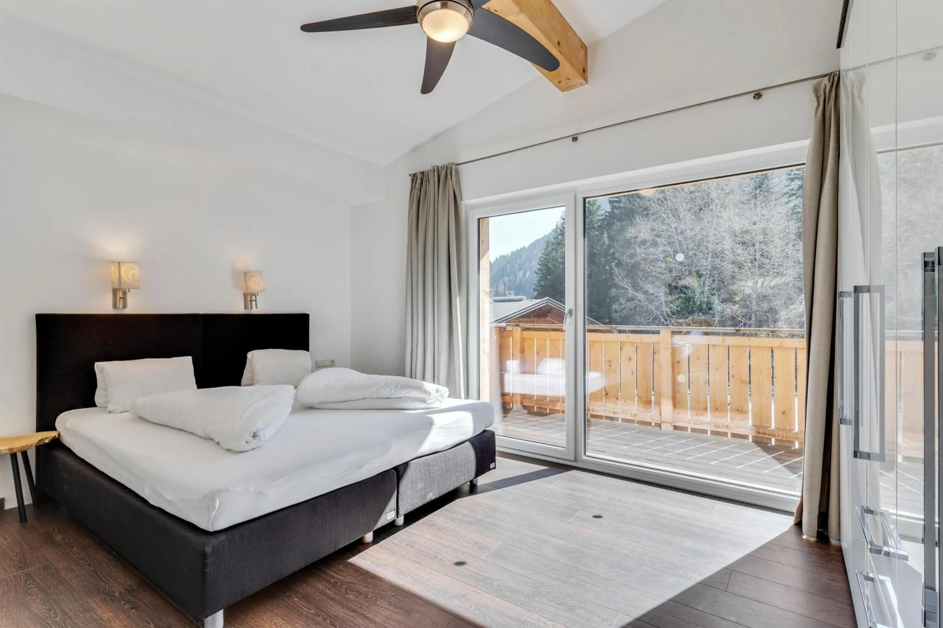 Balcony/Terrace, Bed in STANTON Lodge