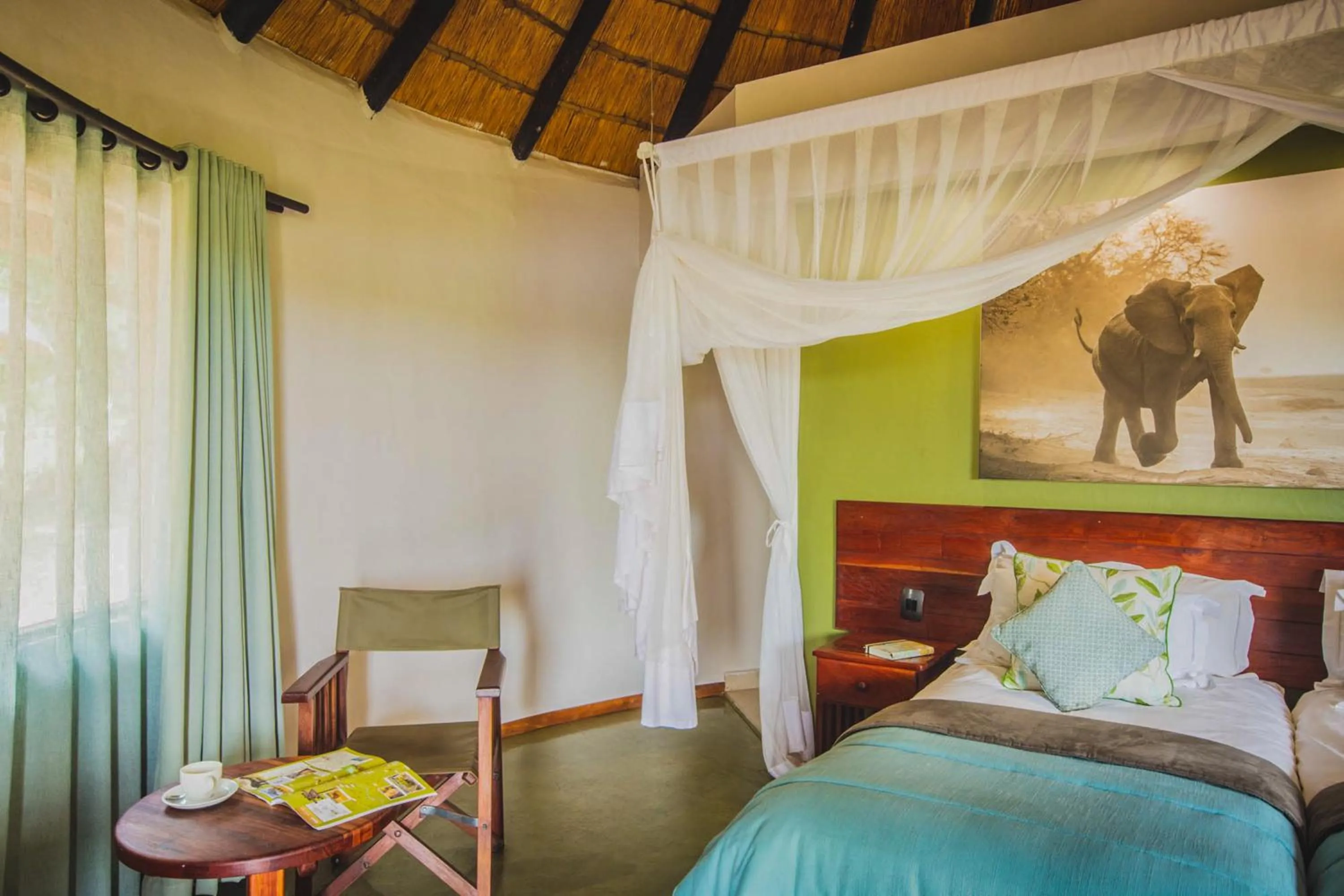 Bed in The Chobe Safari Lodge