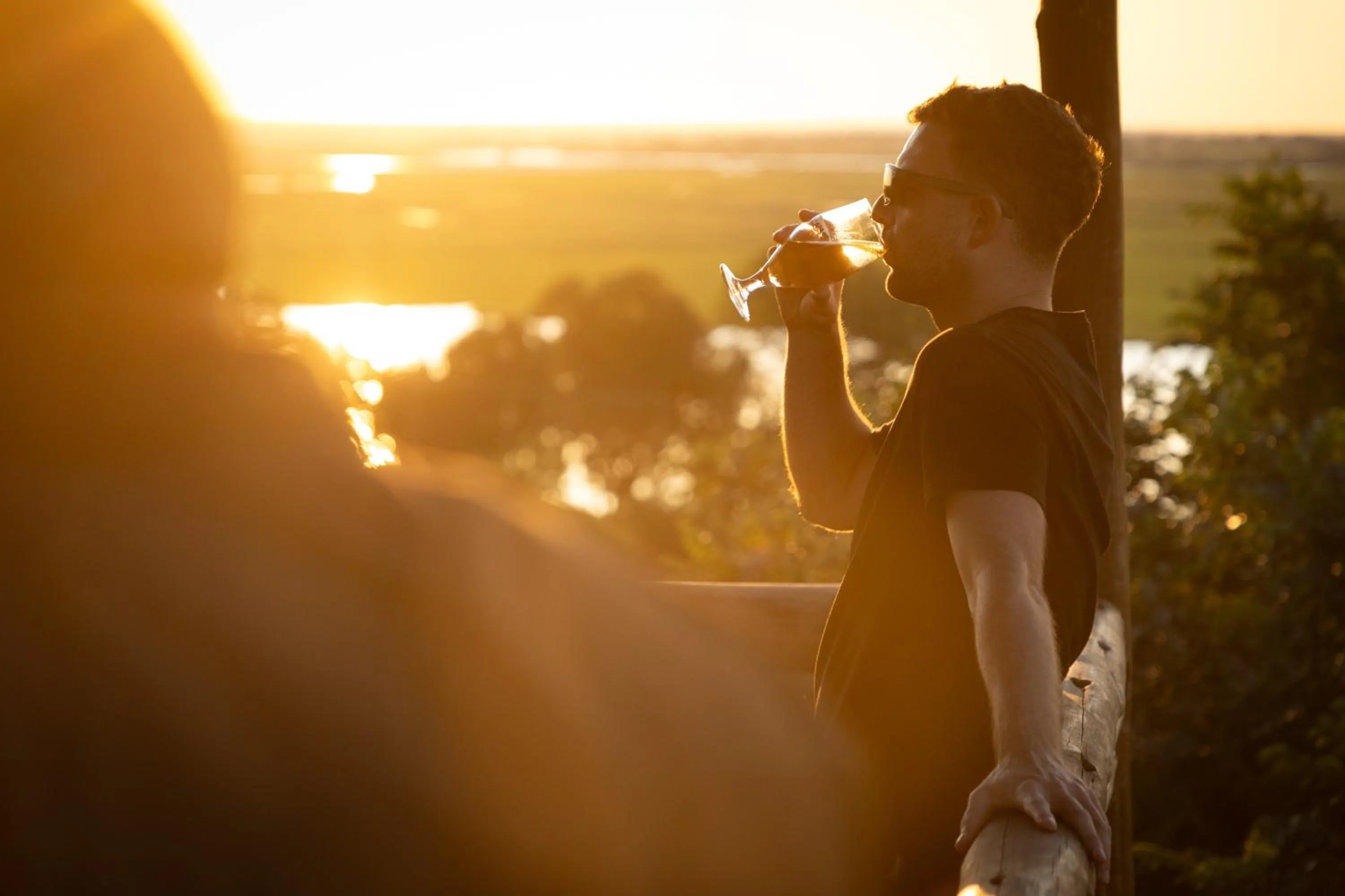 Sunset in The Chobe Safari Lodge