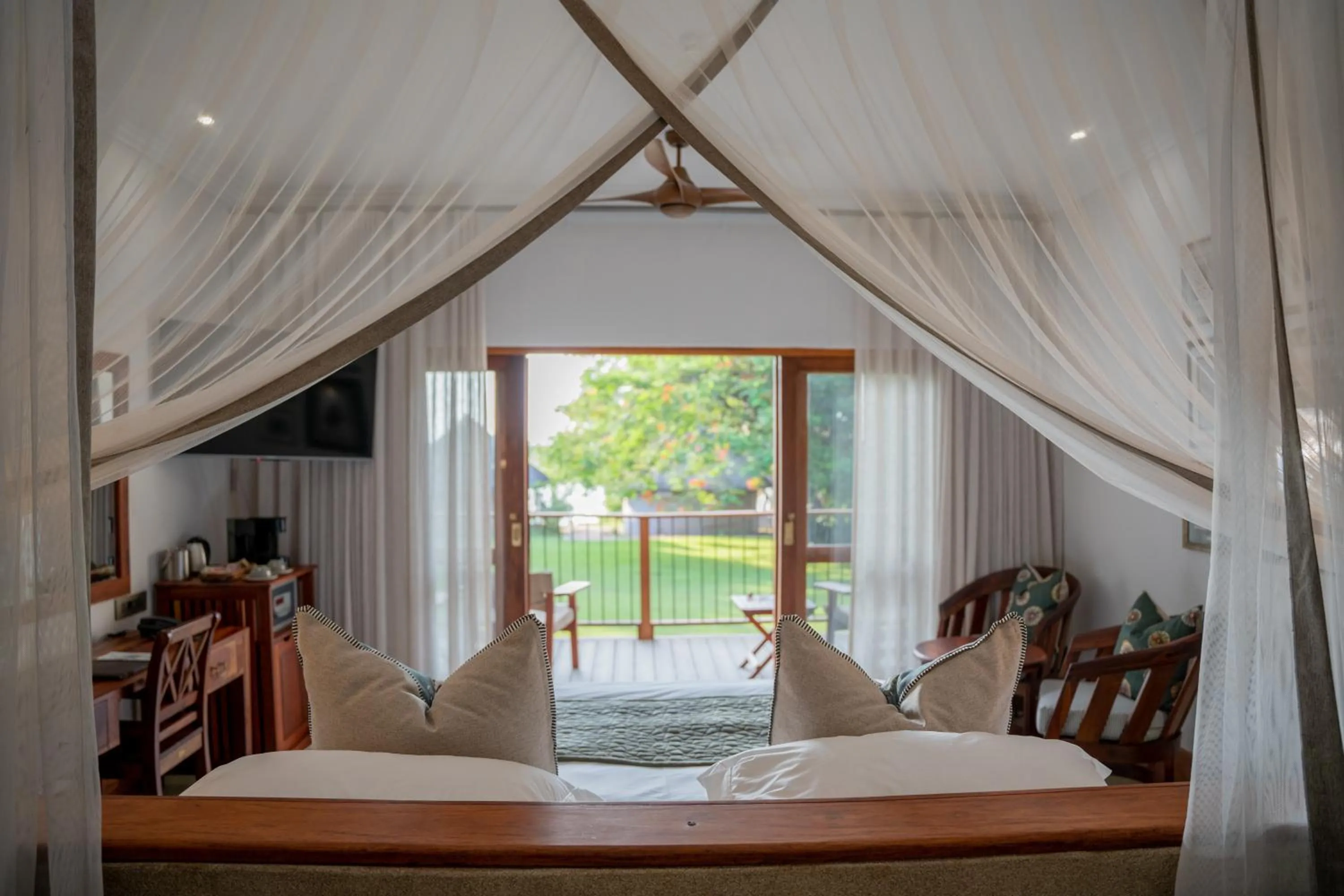 Bed in The Chobe Safari Lodge