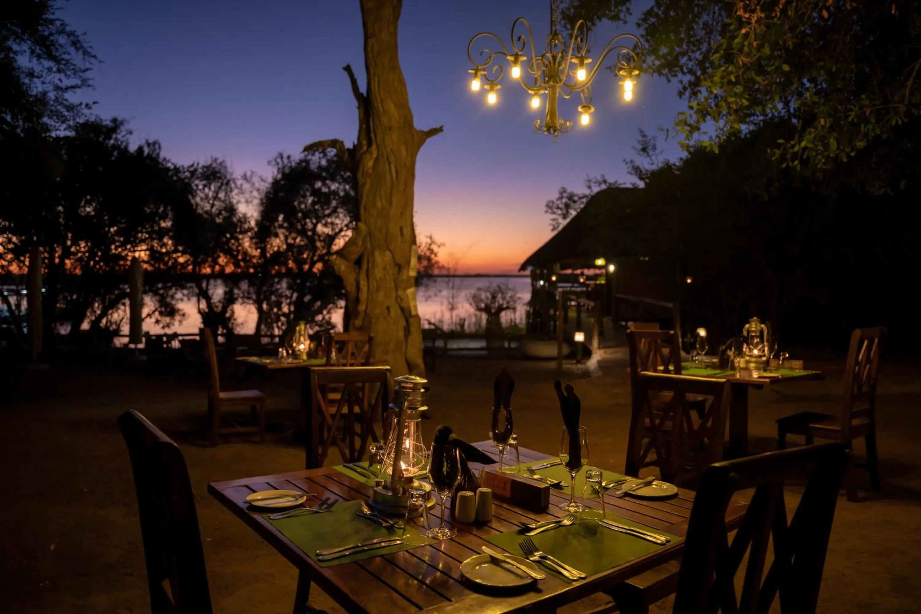 Dining area in The Chobe Safari Lodge