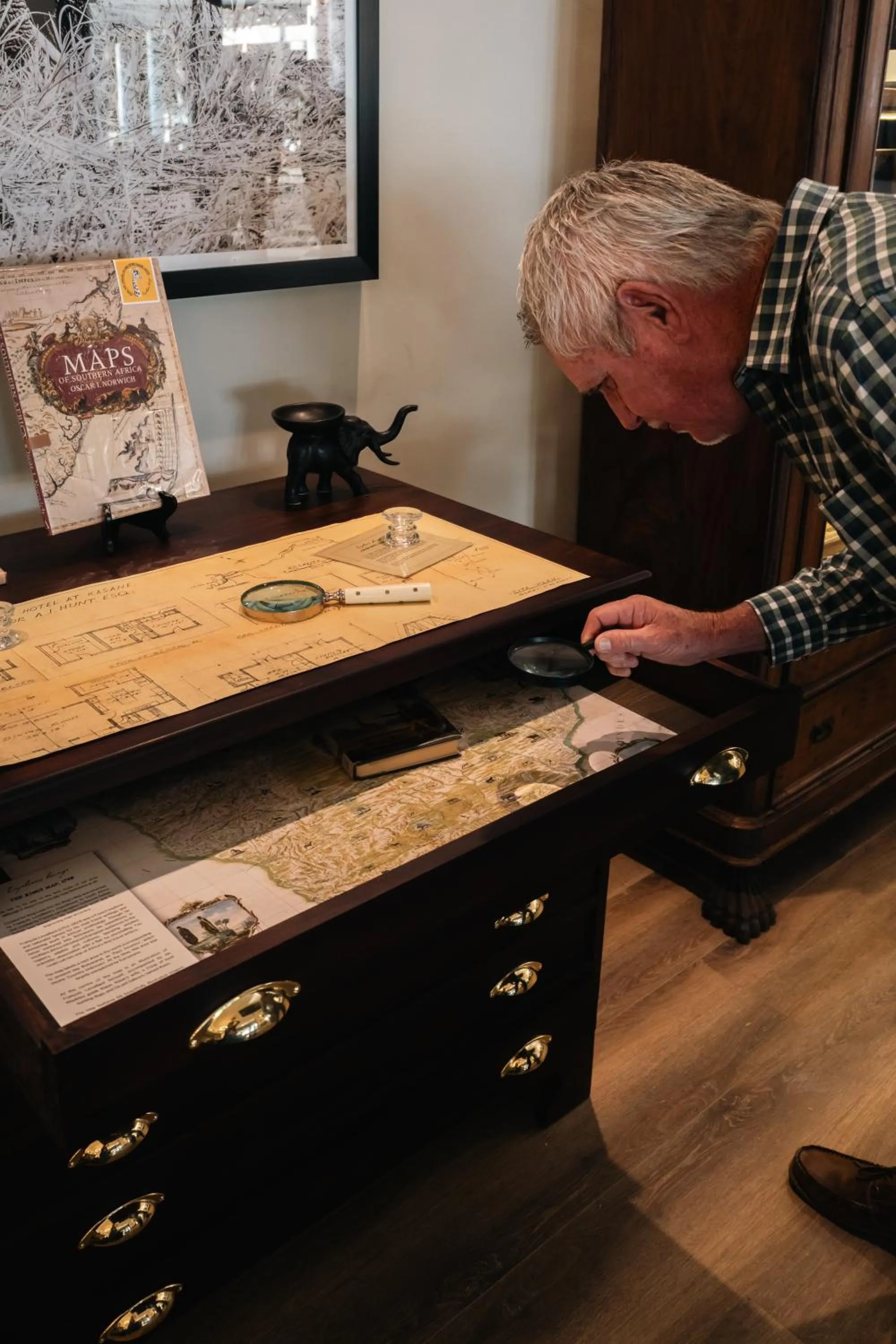Library in The Chobe Safari Lodge