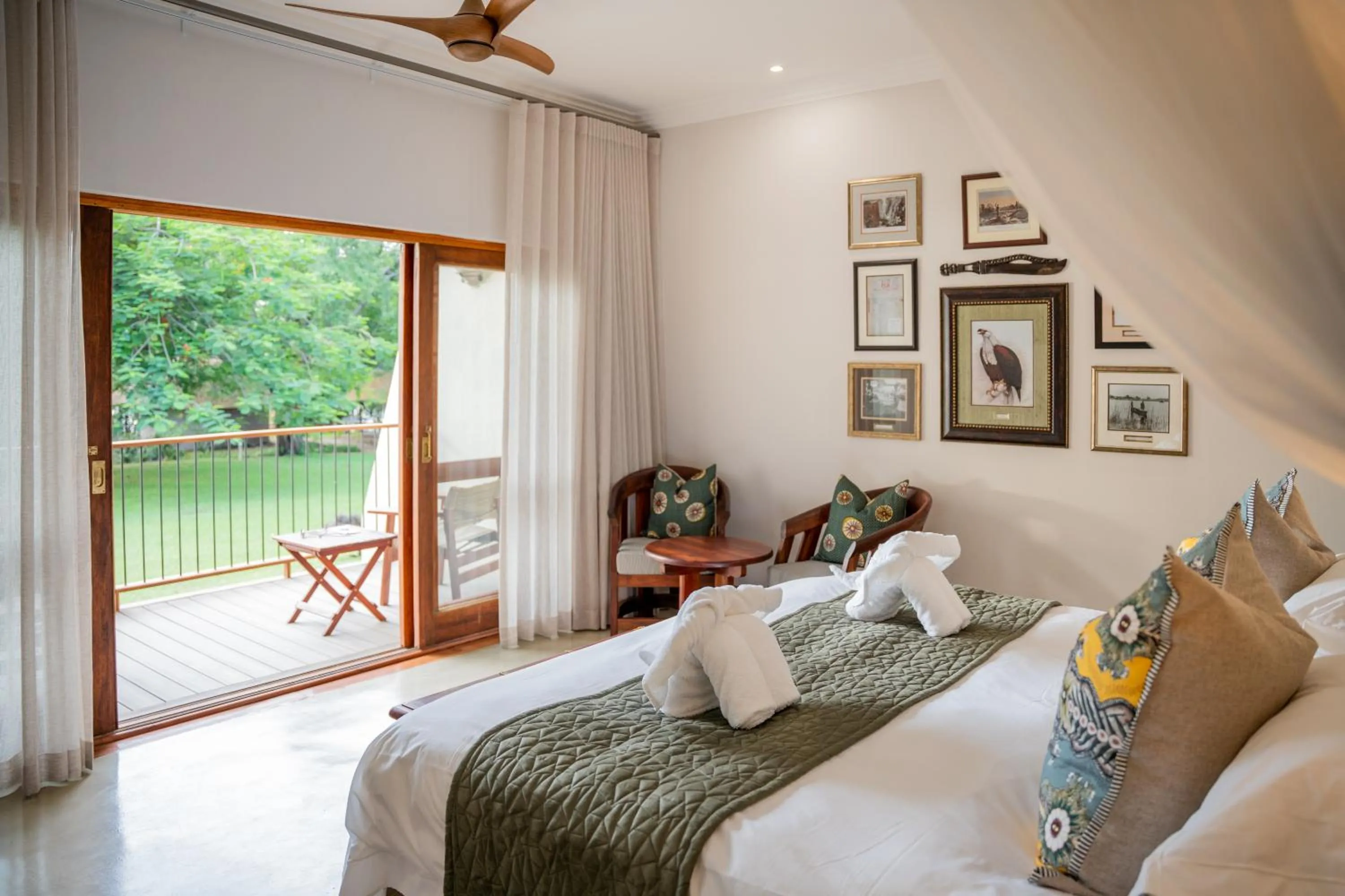 Bed in The Chobe Safari Lodge