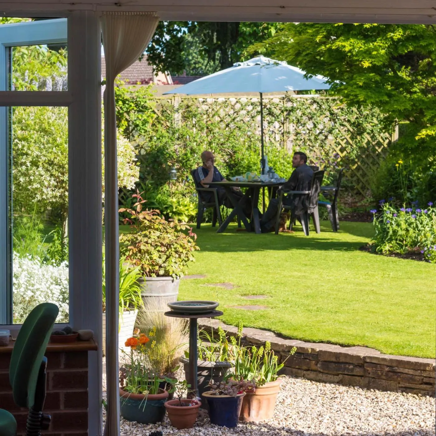 Garden view in The Monkey House B&B