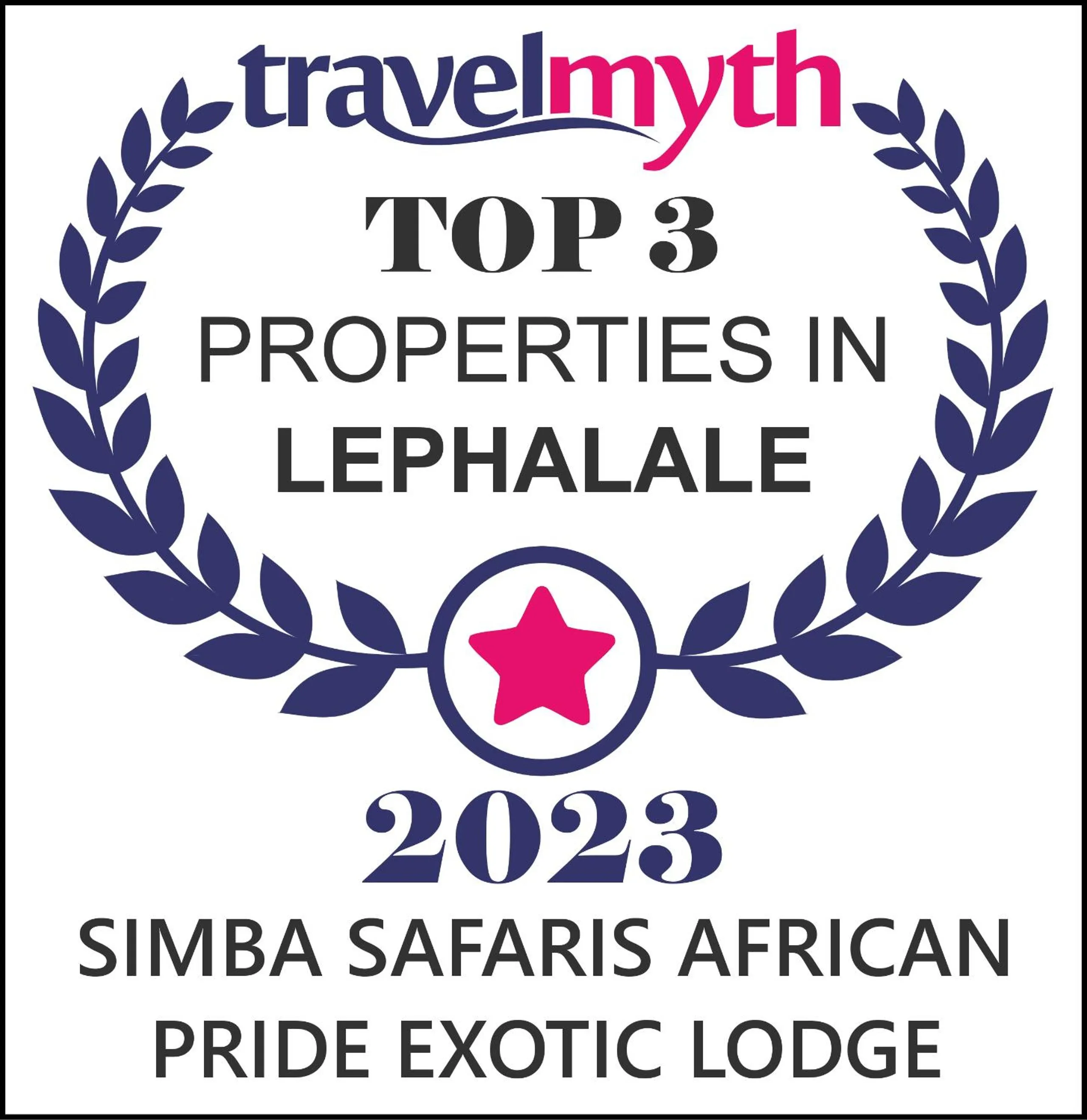 Certificate/Award in Simba Safaris African Pride Exotic Lodge