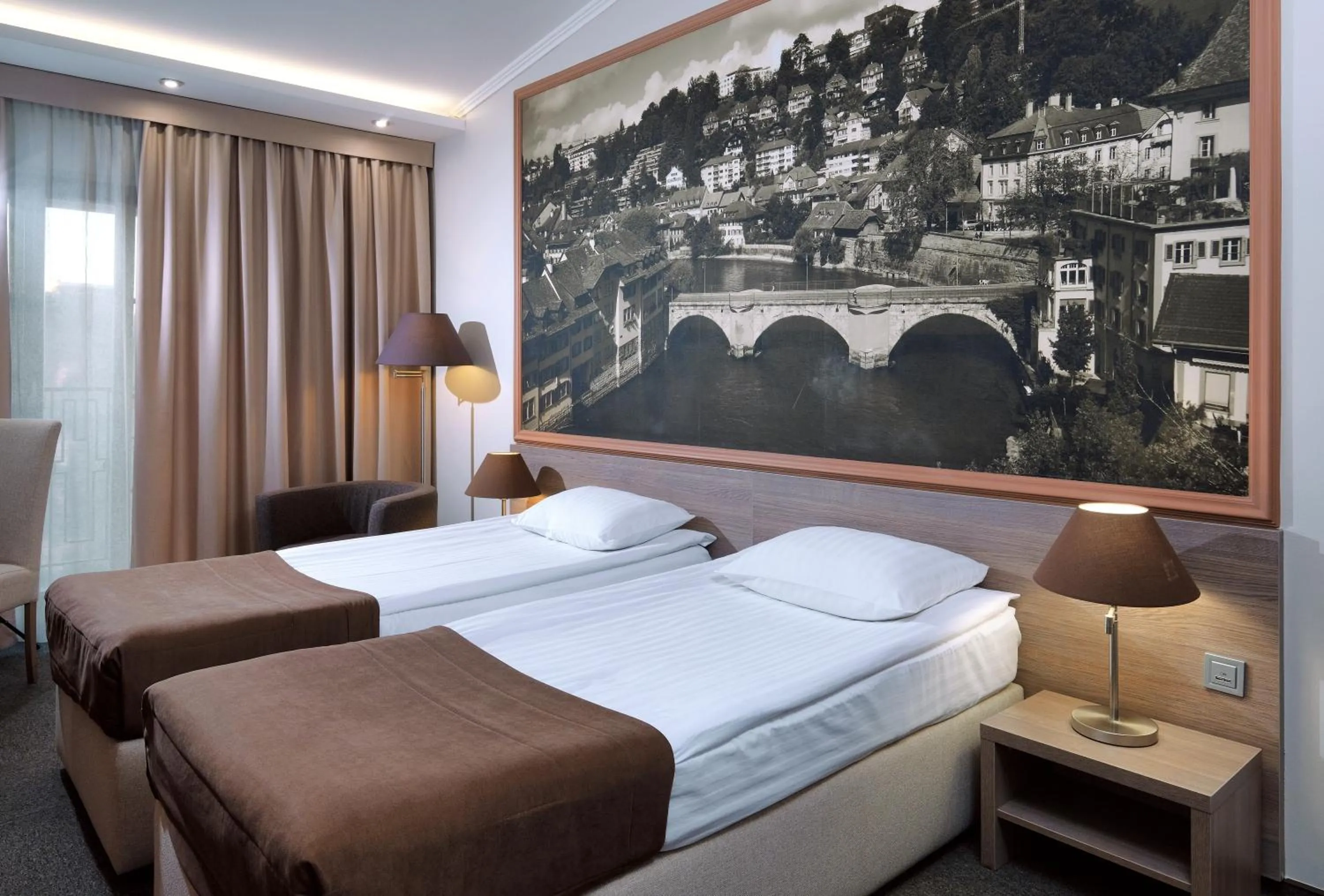 Bed in Rius Hotel Lviv