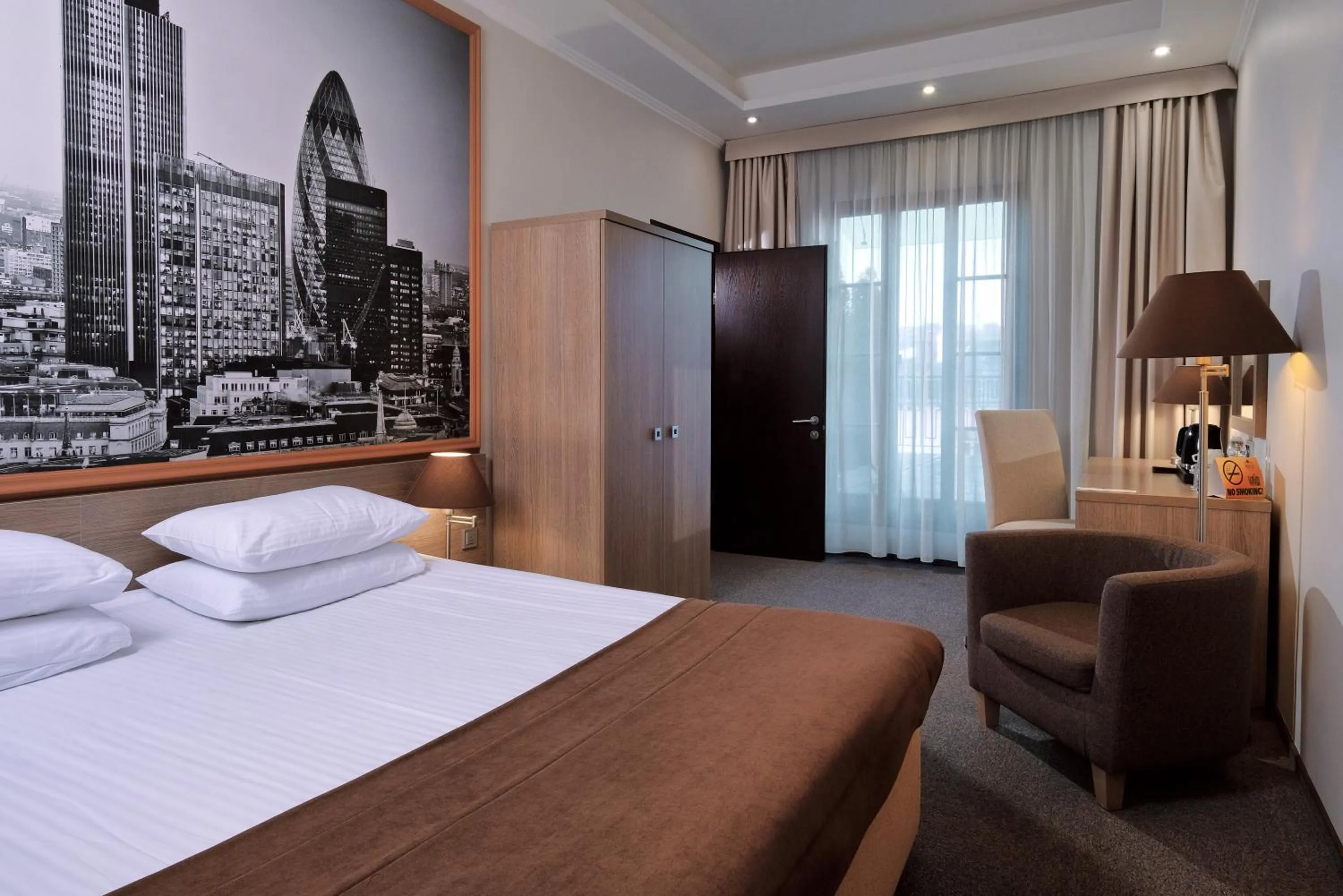 Bed in Rius Hotel Lviv