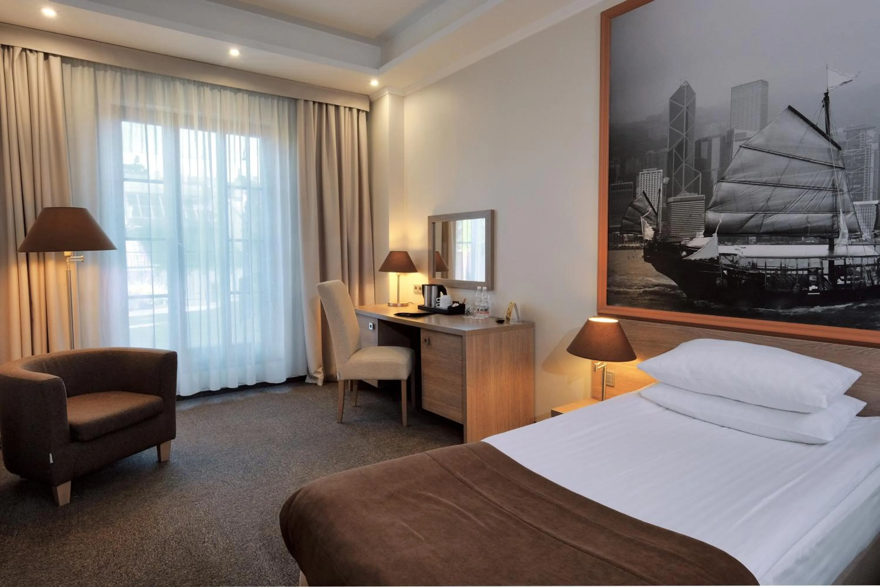 Bed in Rius Hotel Lviv