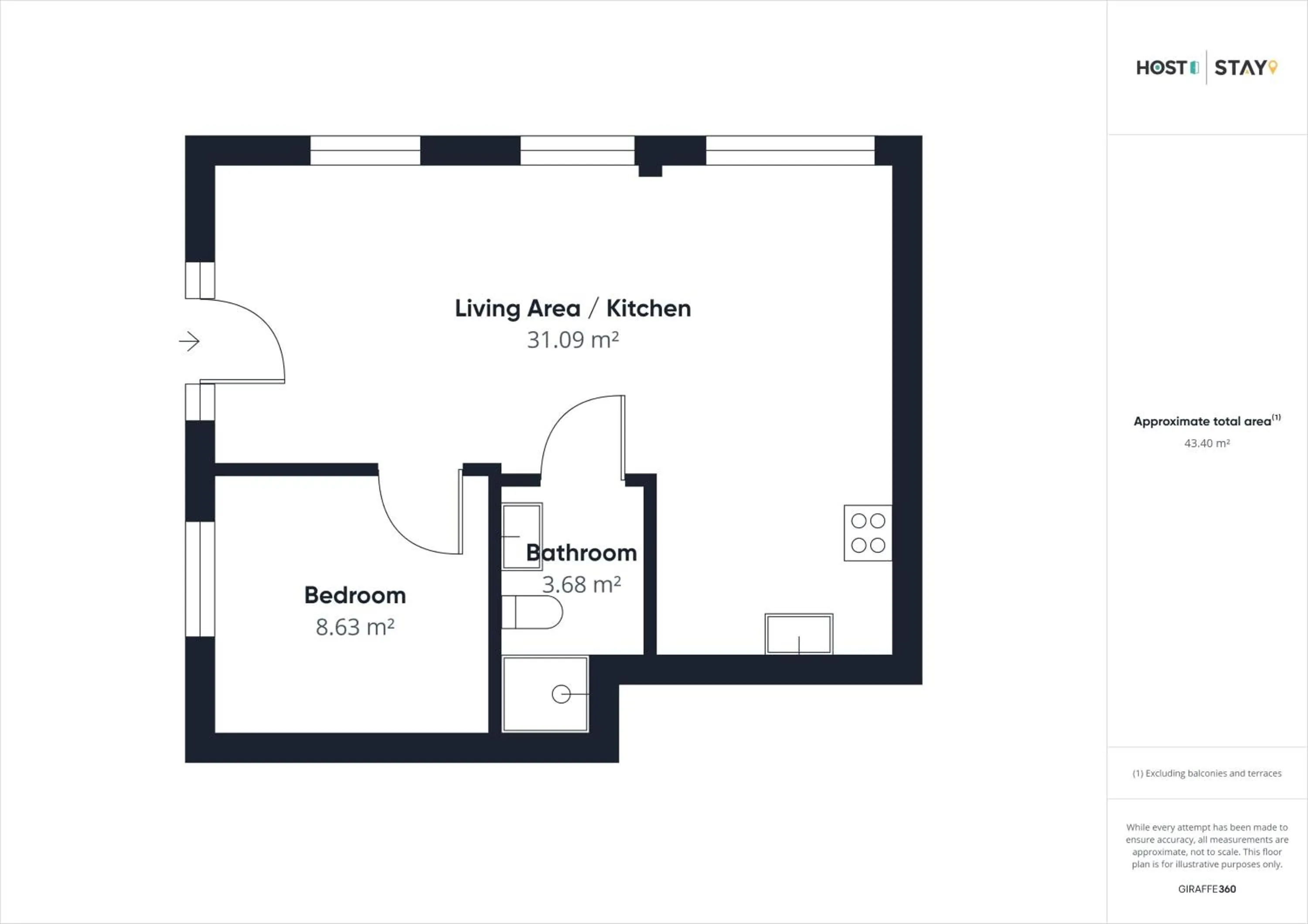 Floor plan in Host & Stay - Fern