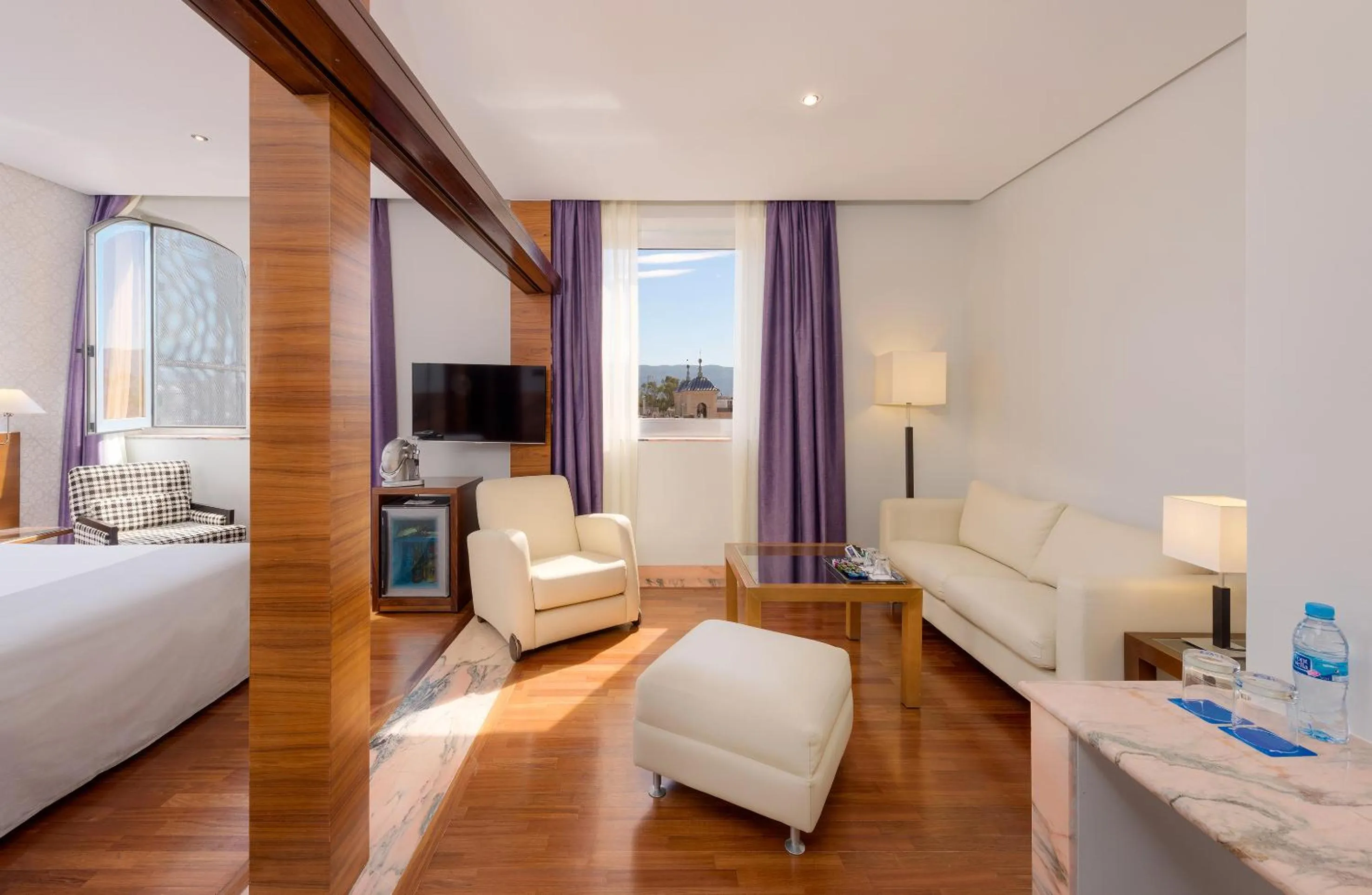 Seating area, Bed in Hotel Murcia Rincón de Pepe Affiliated by Meliá