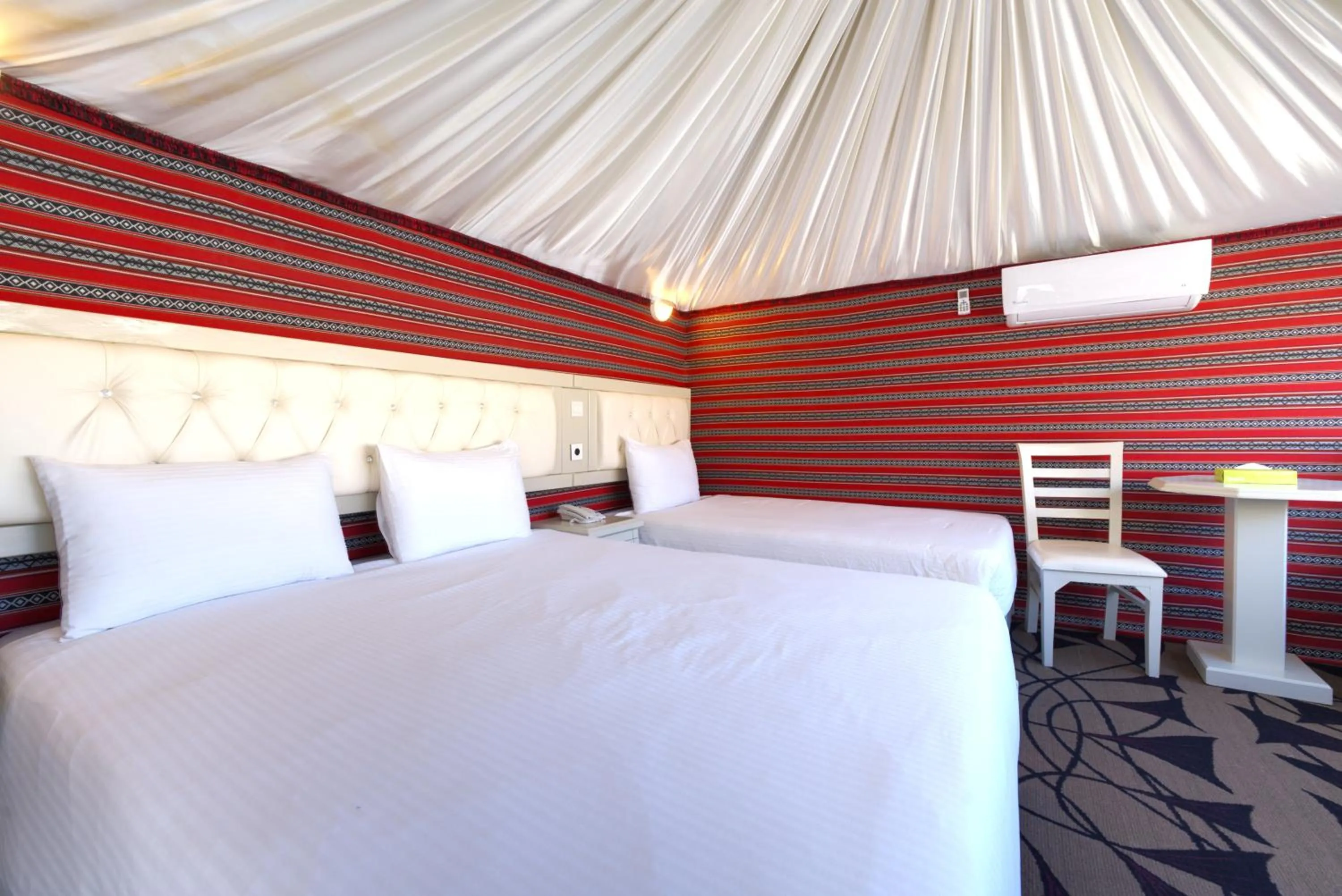 Bed in The Rock Camp Petra