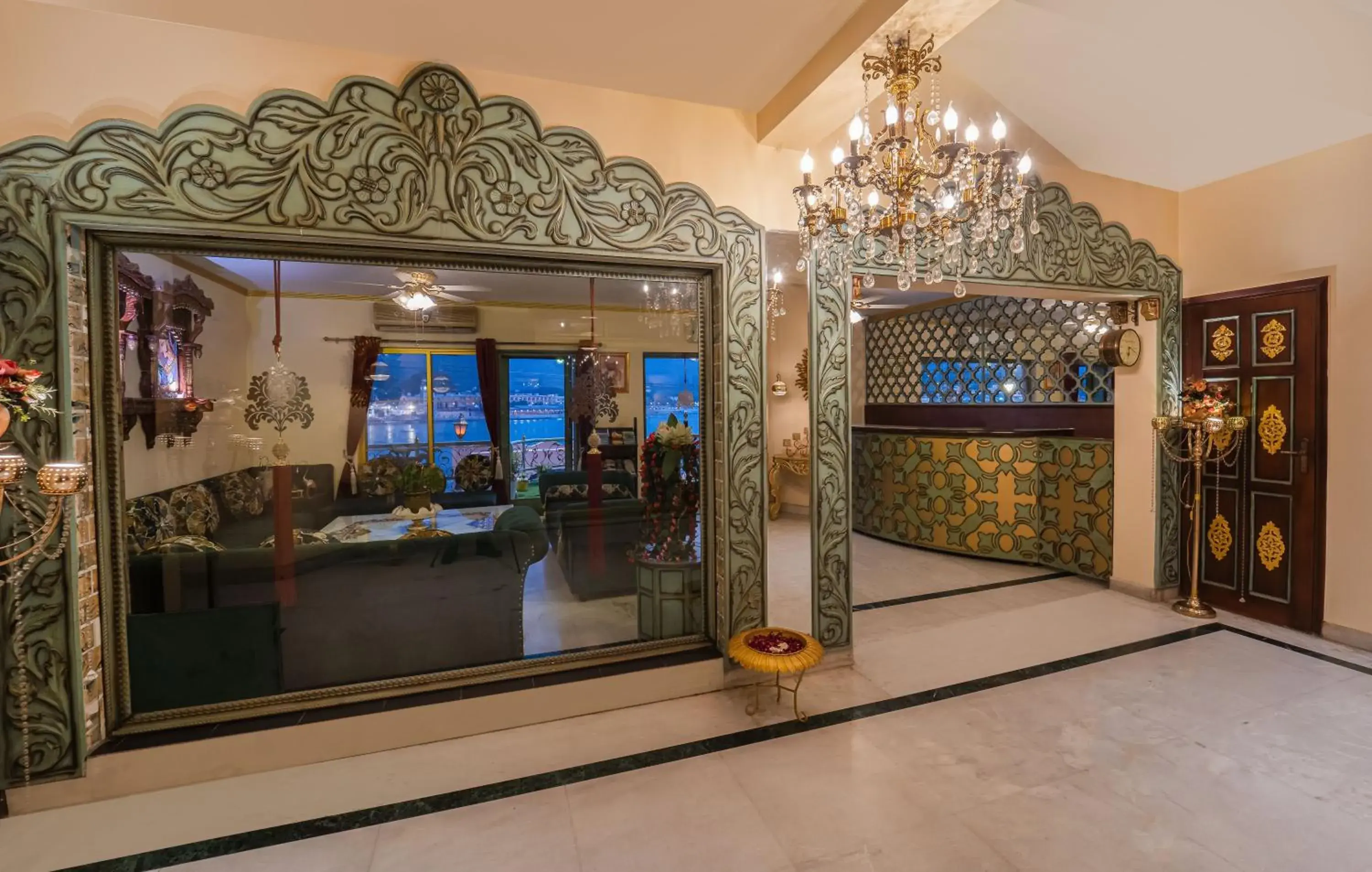 Lobby or reception in The Neeraj Ganga Heritage Palace Lobby or reception in The Neeraj Ganga Heritage Palace