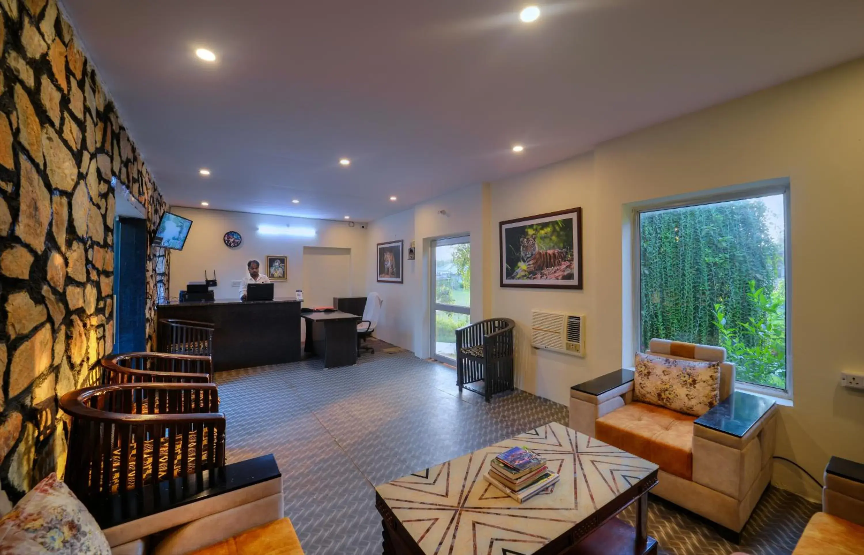 Lobby or reception in Ranthambore Nature Camp Resort Lobby or reception in Ranthambore Nature Camp Resort