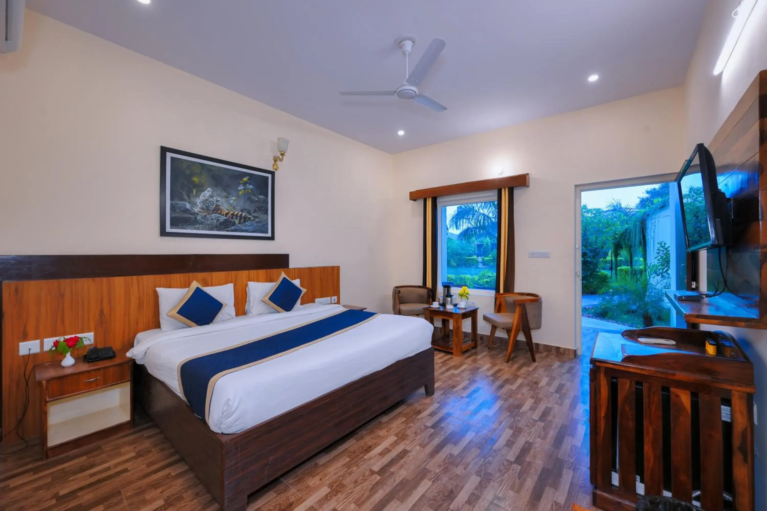 Bed in Ranthambore Nature Camp Resort Bed in Ranthambore Nature Camp Resort