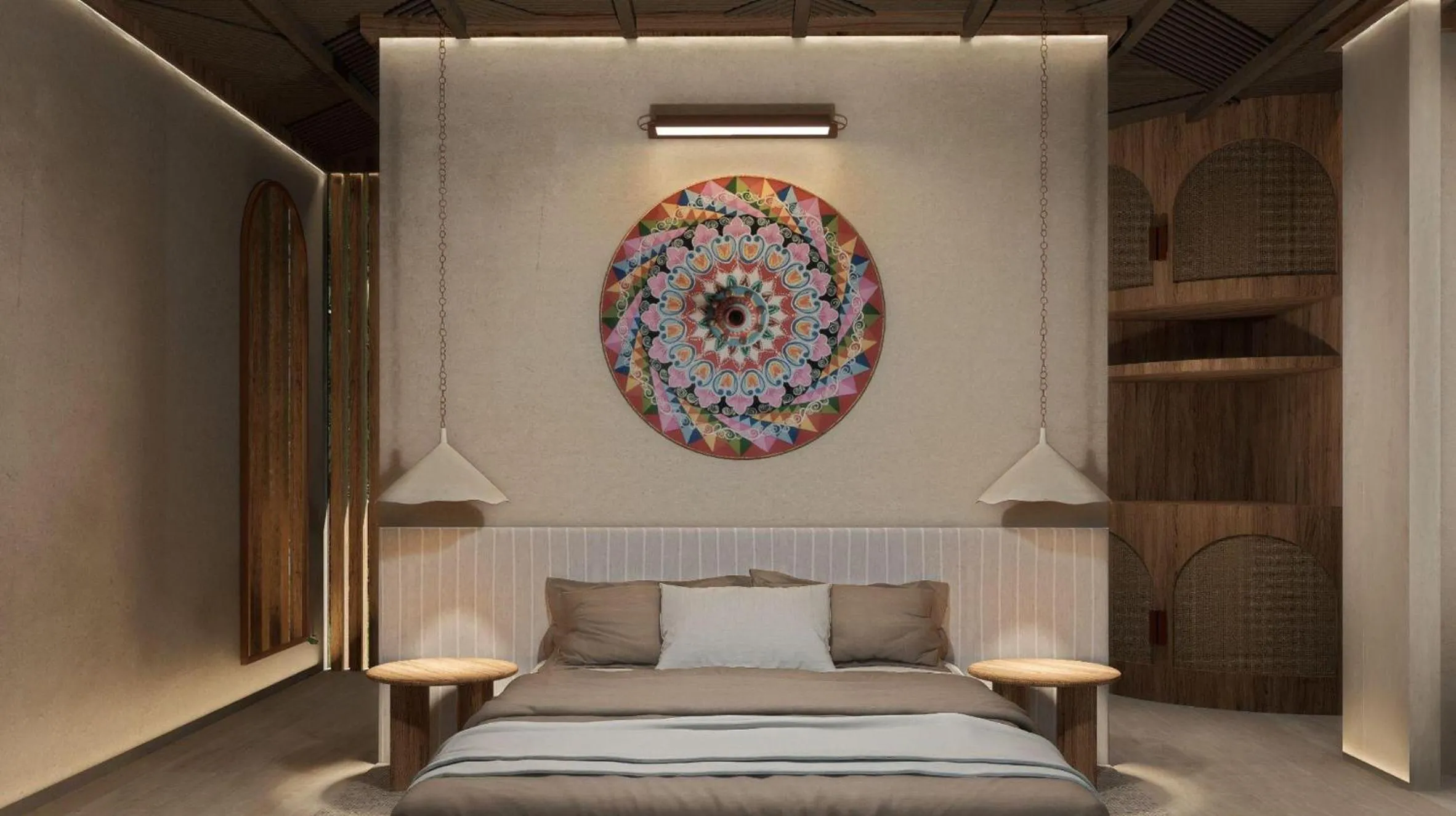 Bedroom, Bed in Tiki Villas Rainforest Lodge - Adults Only