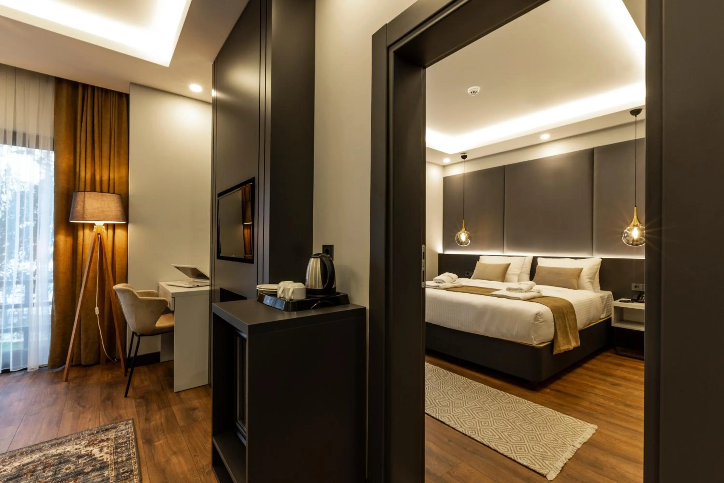 Seating area, Bed in SANTANA OTEL