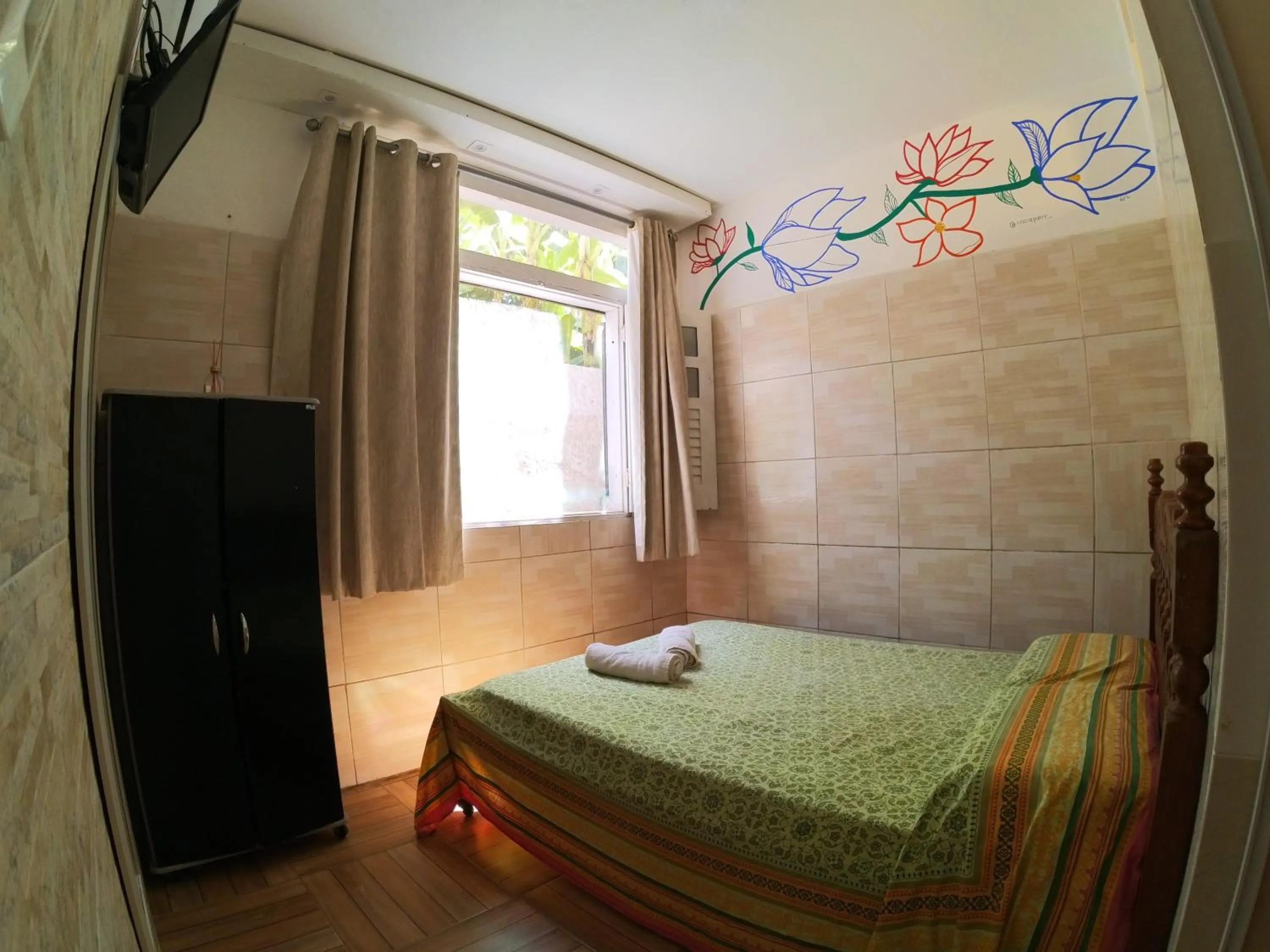 Bedroom, Bed in Kitnet Perto da Primeira Praia