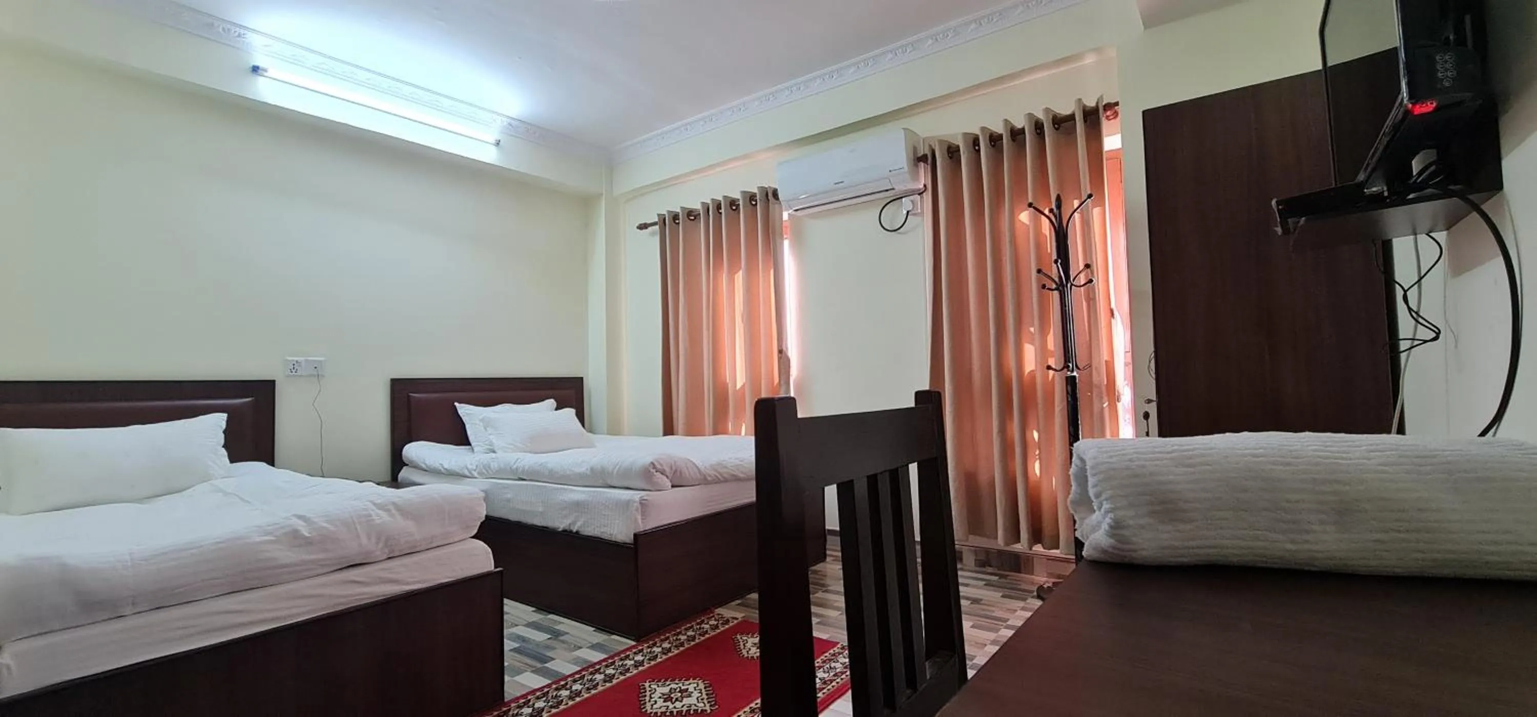 Bed in Pashupati View Hotel