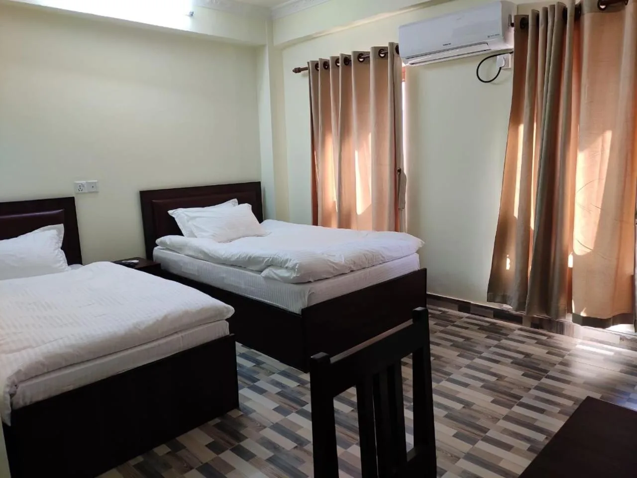 Photo of the whole room, Bed in Pashupati View Hotel