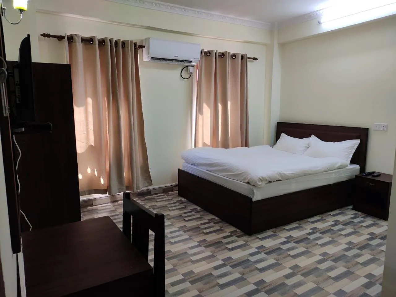 Photo of the whole room, Bed in Pashupati View Hotel