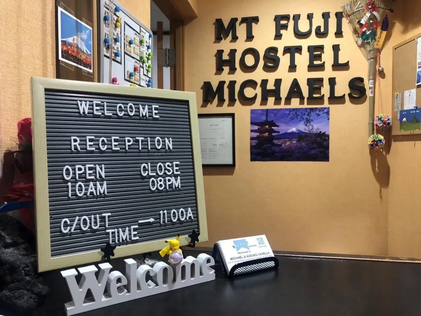 Lobby or reception in Mt Fuji Hostel Michael's Lobby or reception in Mt Fuji Hostel Michael's