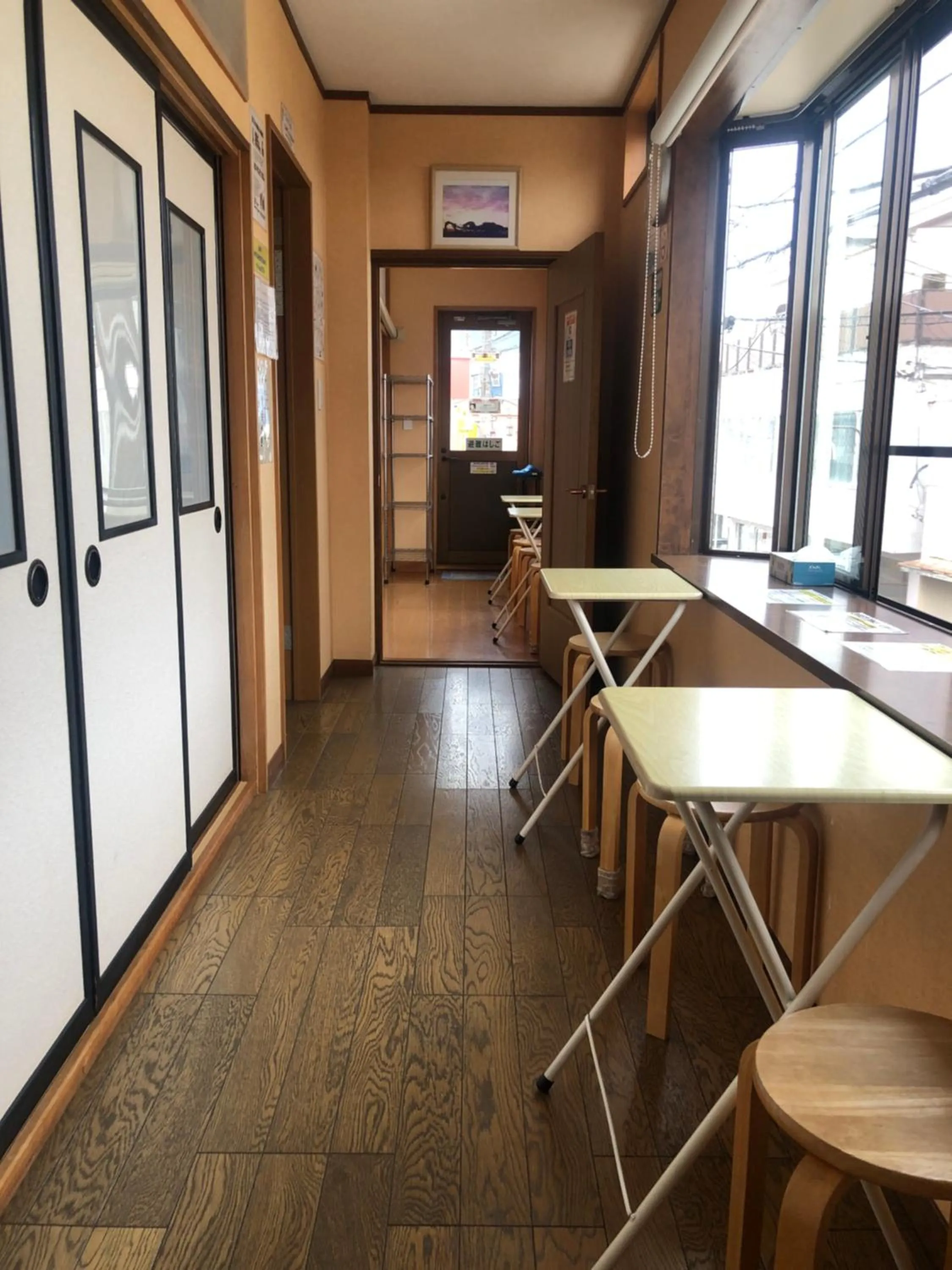 Seating area in Mt Fuji Hostel Michael's