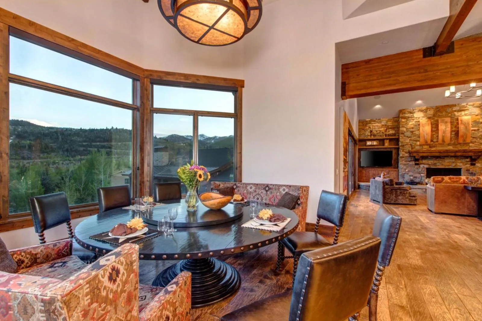 Dining area in KBM Resorts Elegant Deer Valley Private Home Breathtaking views Elevator Gourmet Kitchen Hot Tub Gym PSD-2071