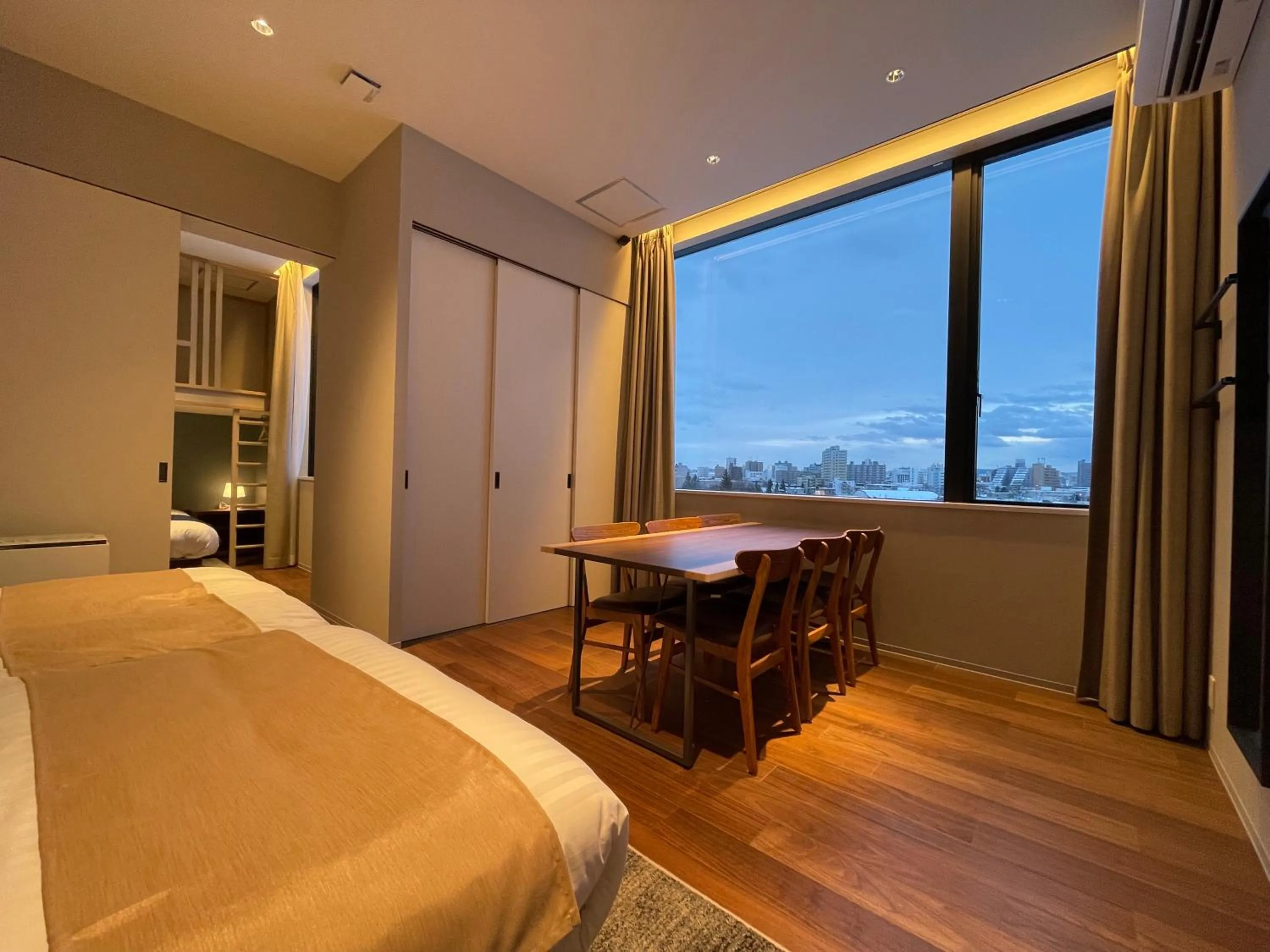 Bed in Riverside Hotel Sapporo