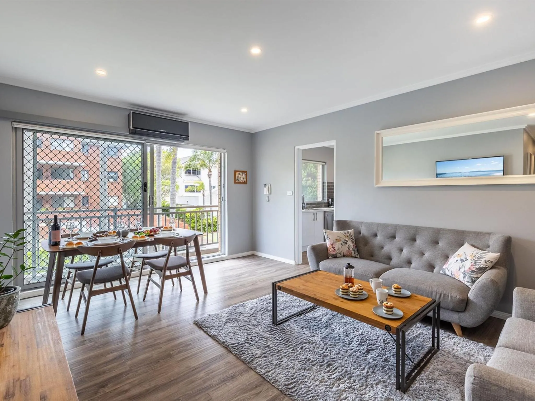 Living room in Veronica Court 2, 4 Weatherly Cl - Between Little Beach & Shoal Bay Beach, WiFi & Aircon