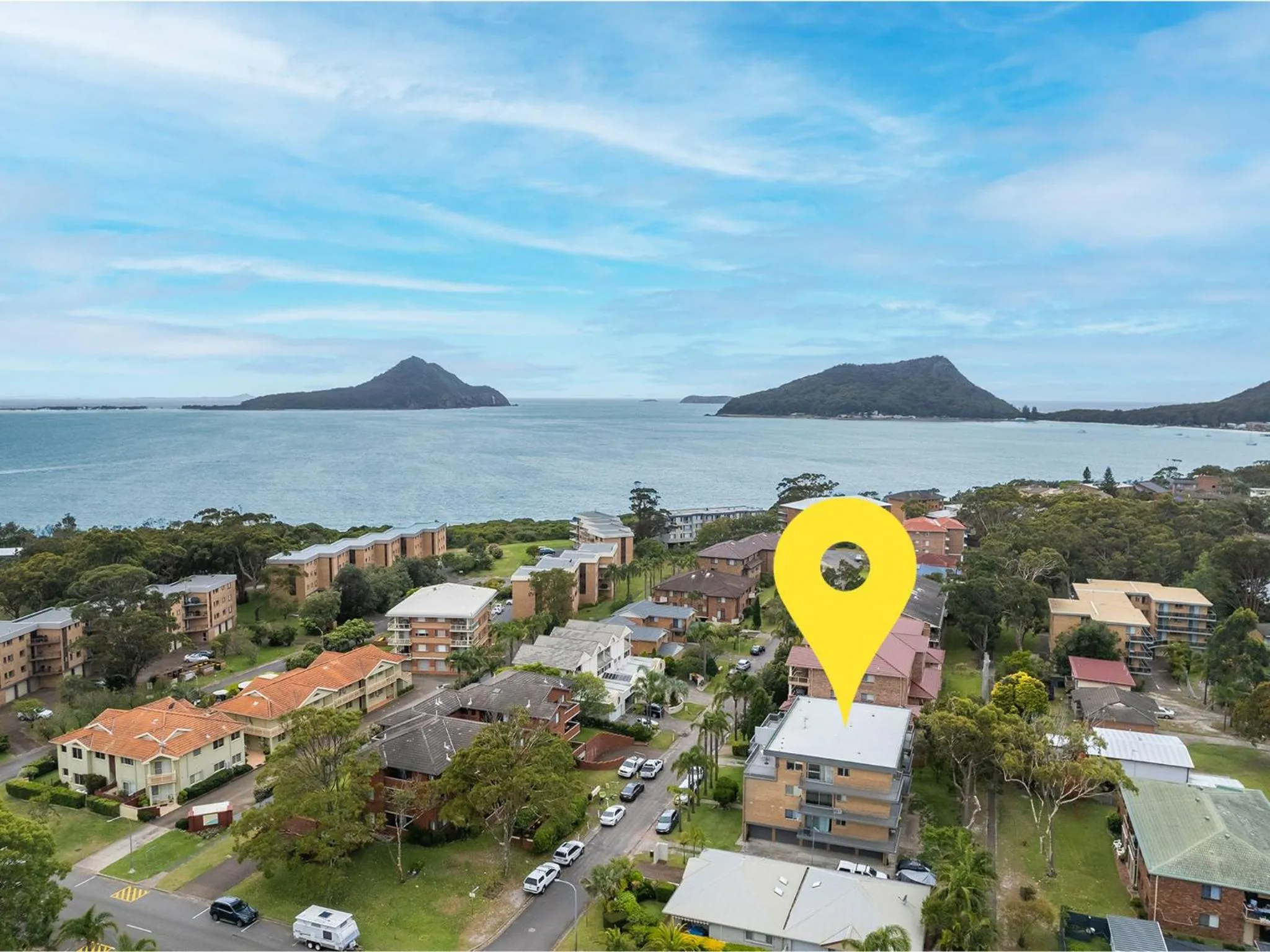 Bird's eye view in Veronica Court 2, 4 Weatherly Cl - Between Little Beach & Shoal Bay Beach, WiFi & Aircon
