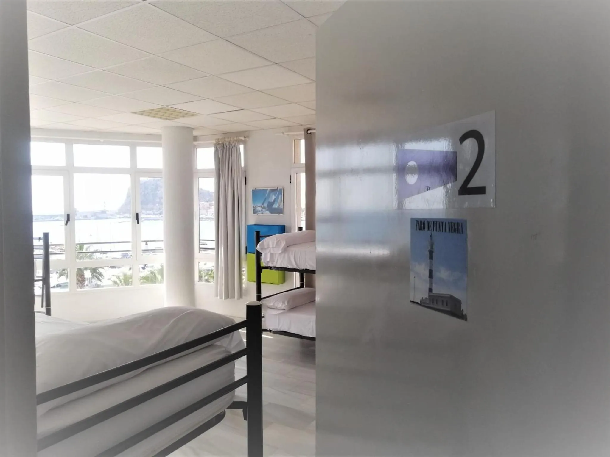 Sea view, Bed in Albergue Club Náutico de Águilas