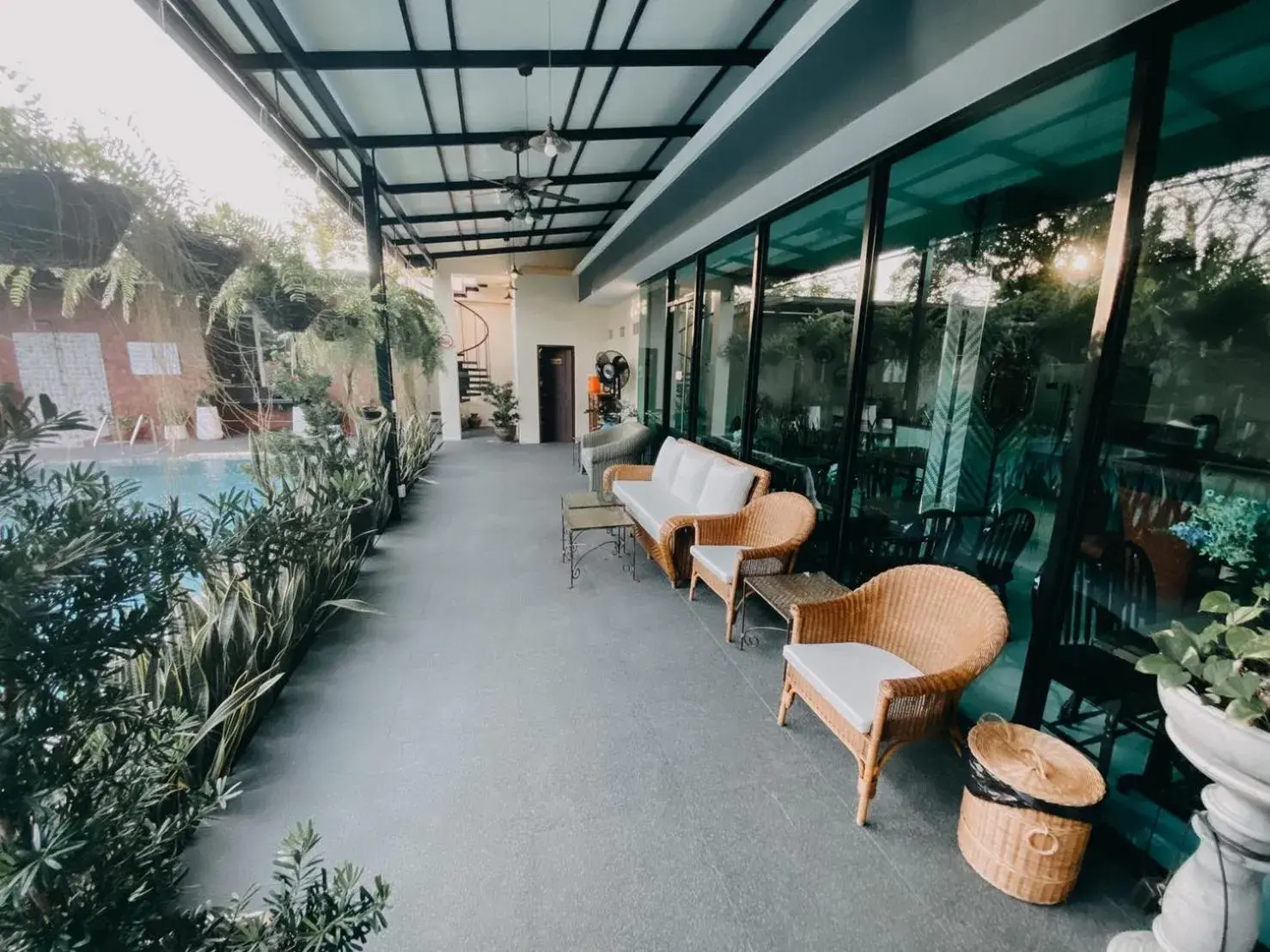 Pool view in Baan Chao Khun Hotel Pool view in Baan Chao Khun Hotel