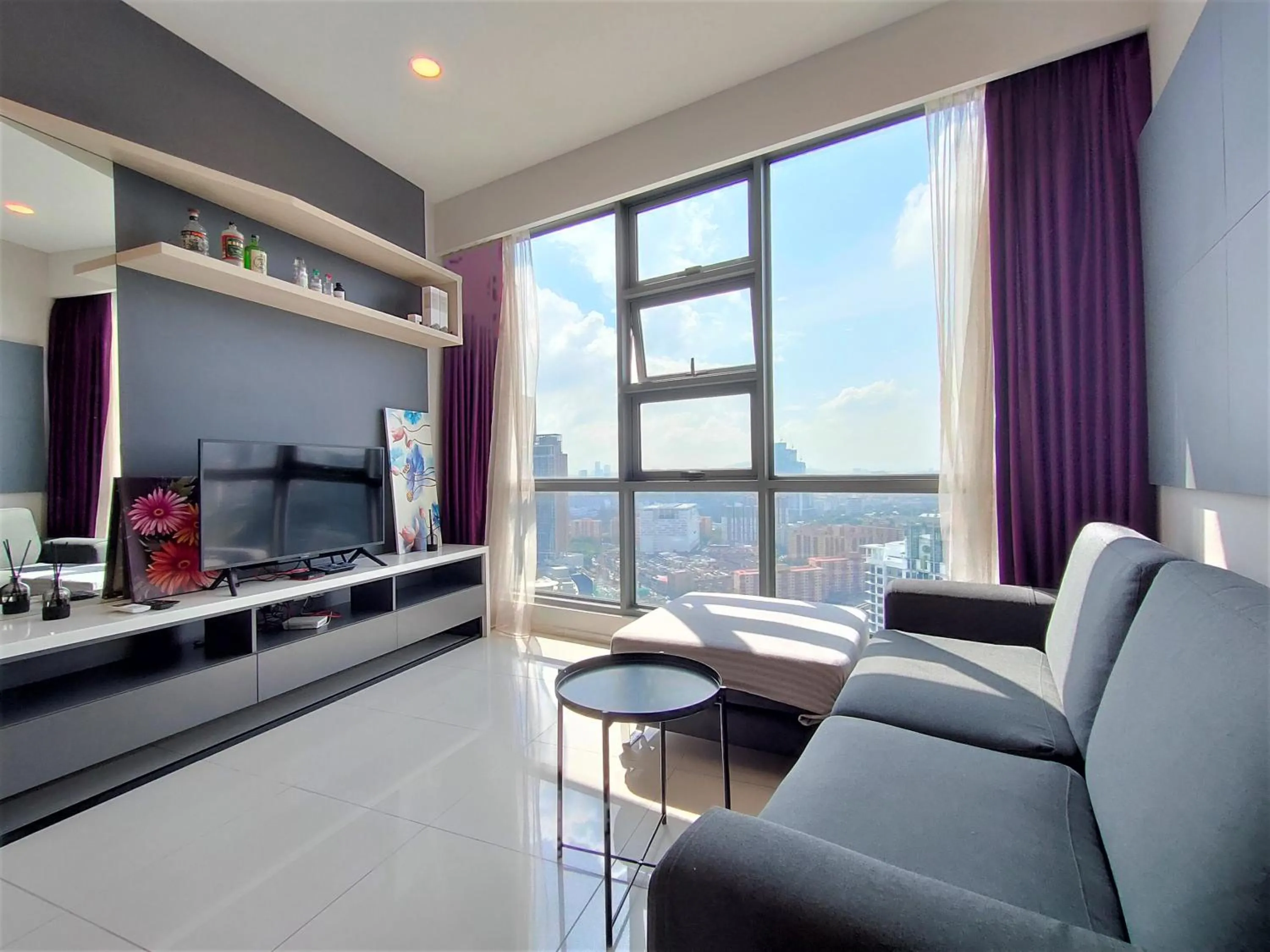 Living room in Infini Suites@ The Robertson Bukit Bintang