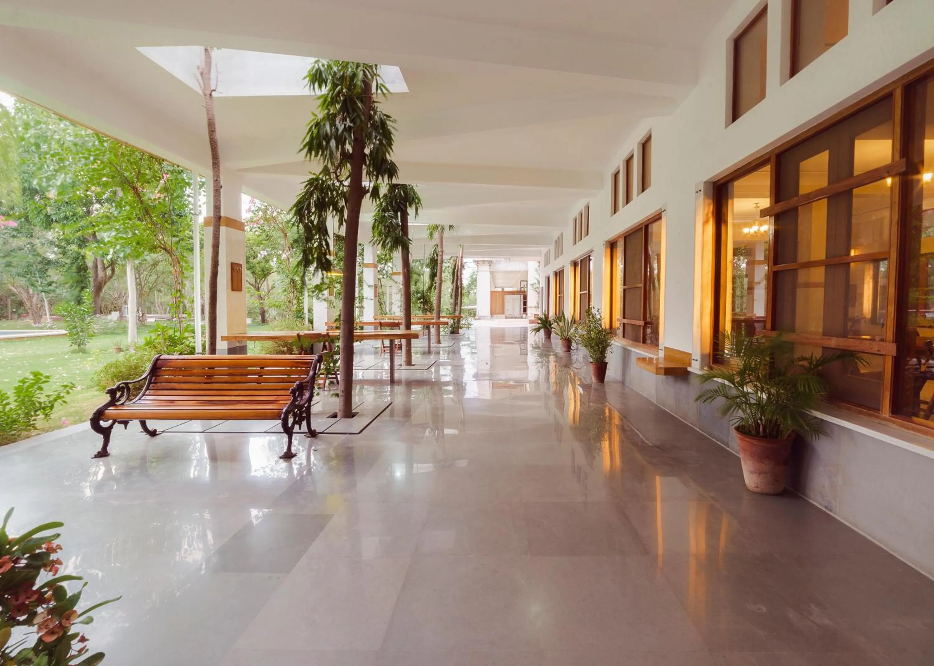 Patio in PushkarOrganic - Lux farm resort with pool