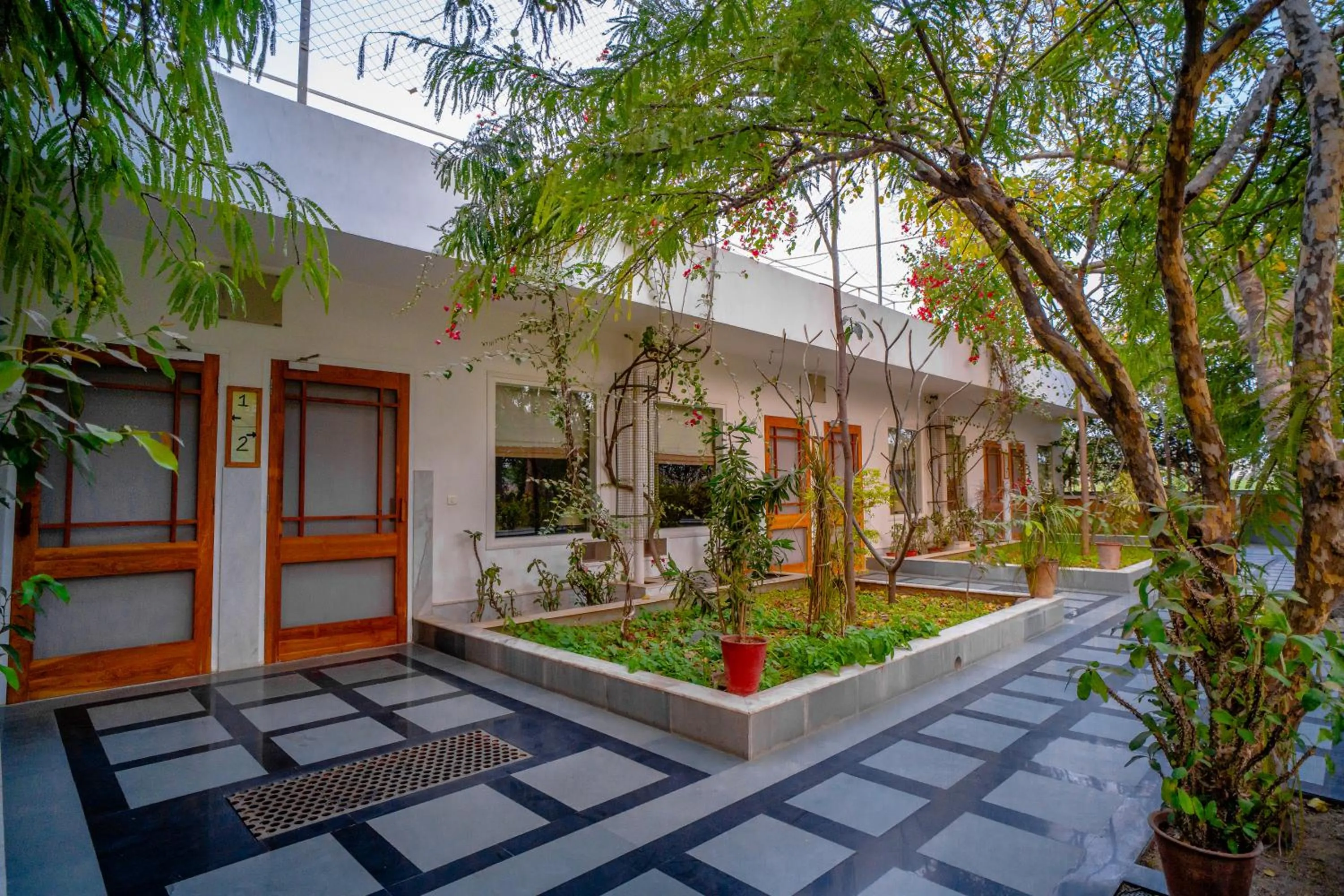 Garden view in PushkarOrganic - Lux farm resort with pool