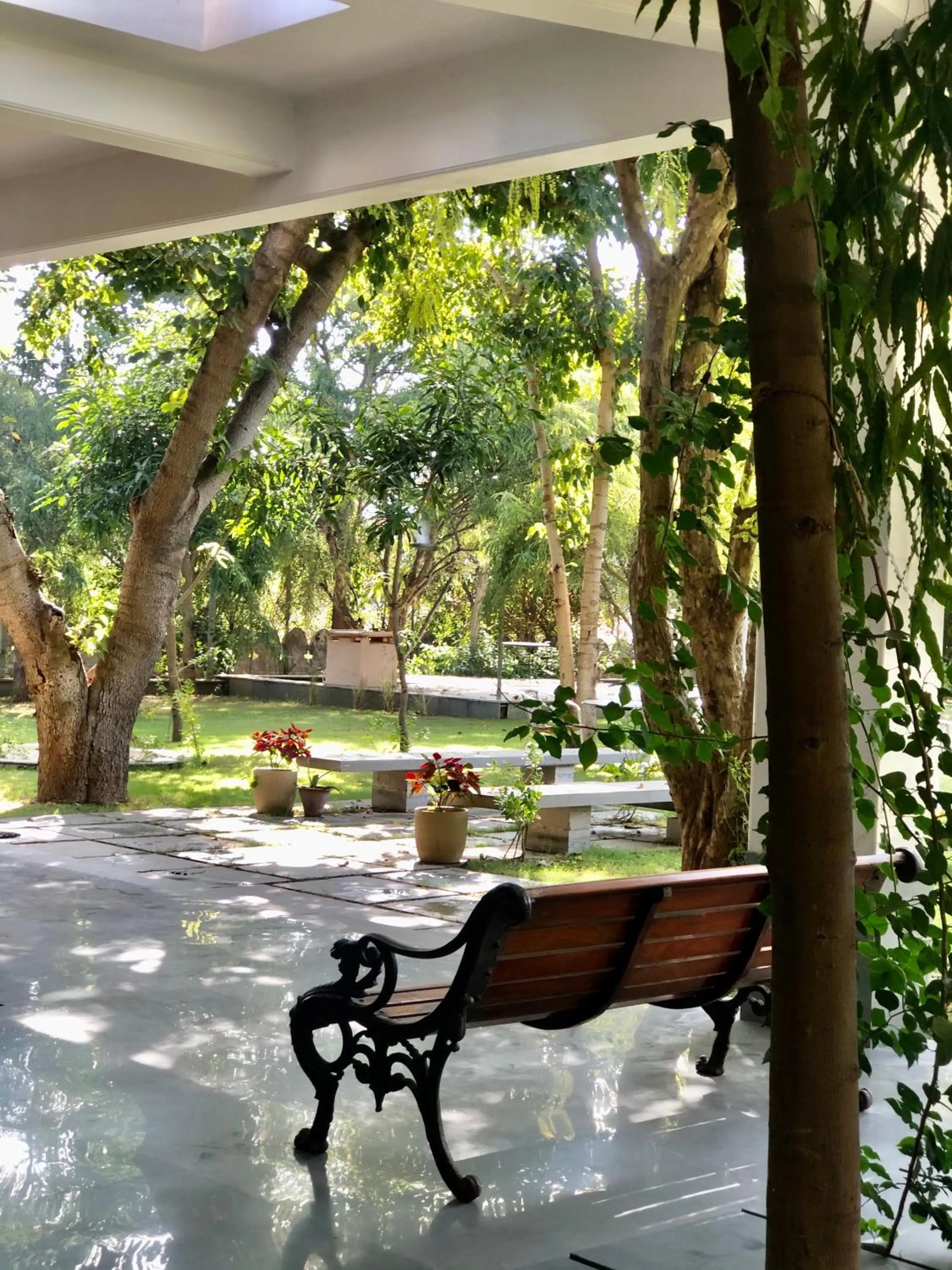 Seating area in PushkarOrganic - Lux farm resort with pool