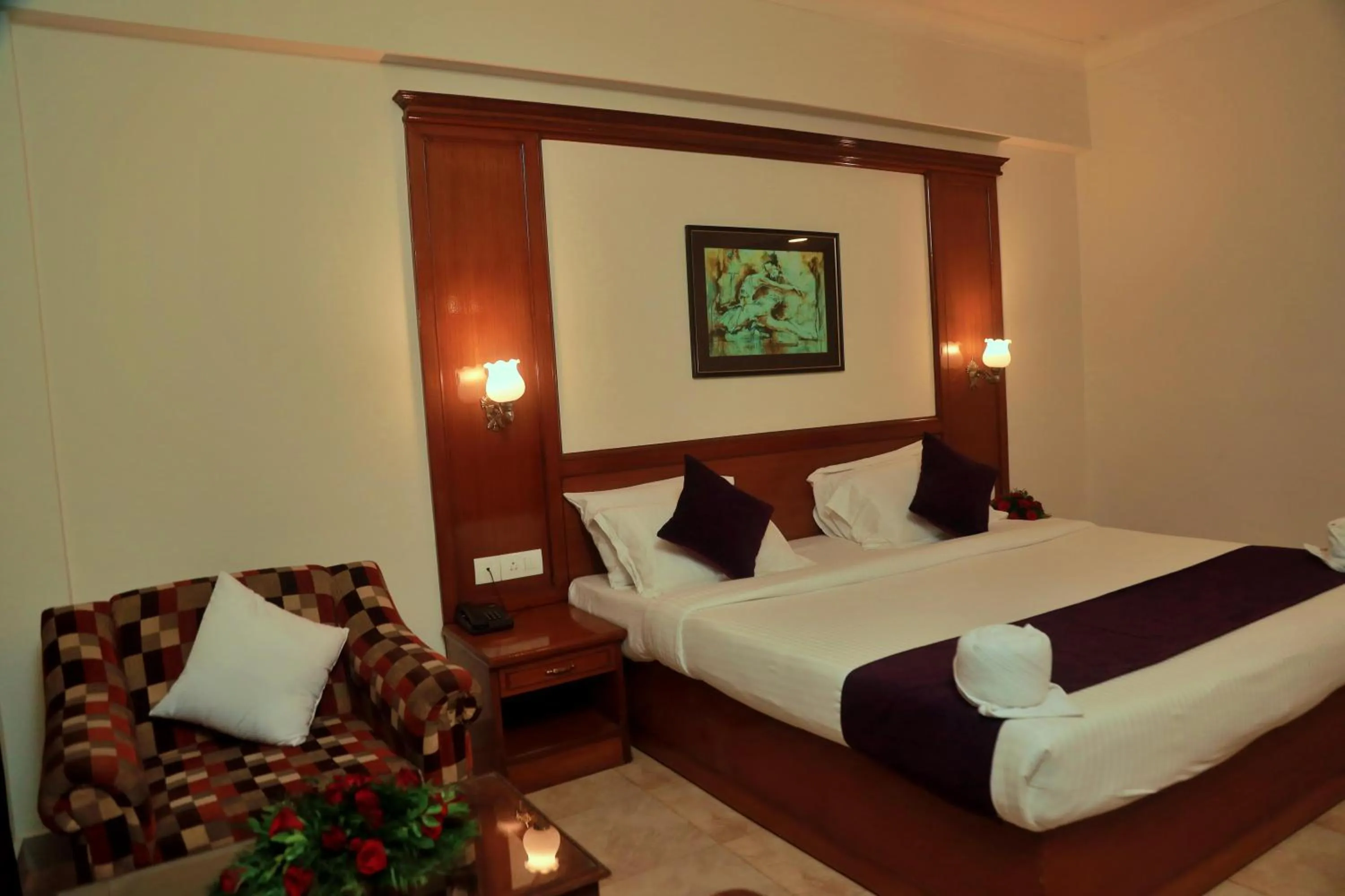 Bed in Hotel Edassery Mansion