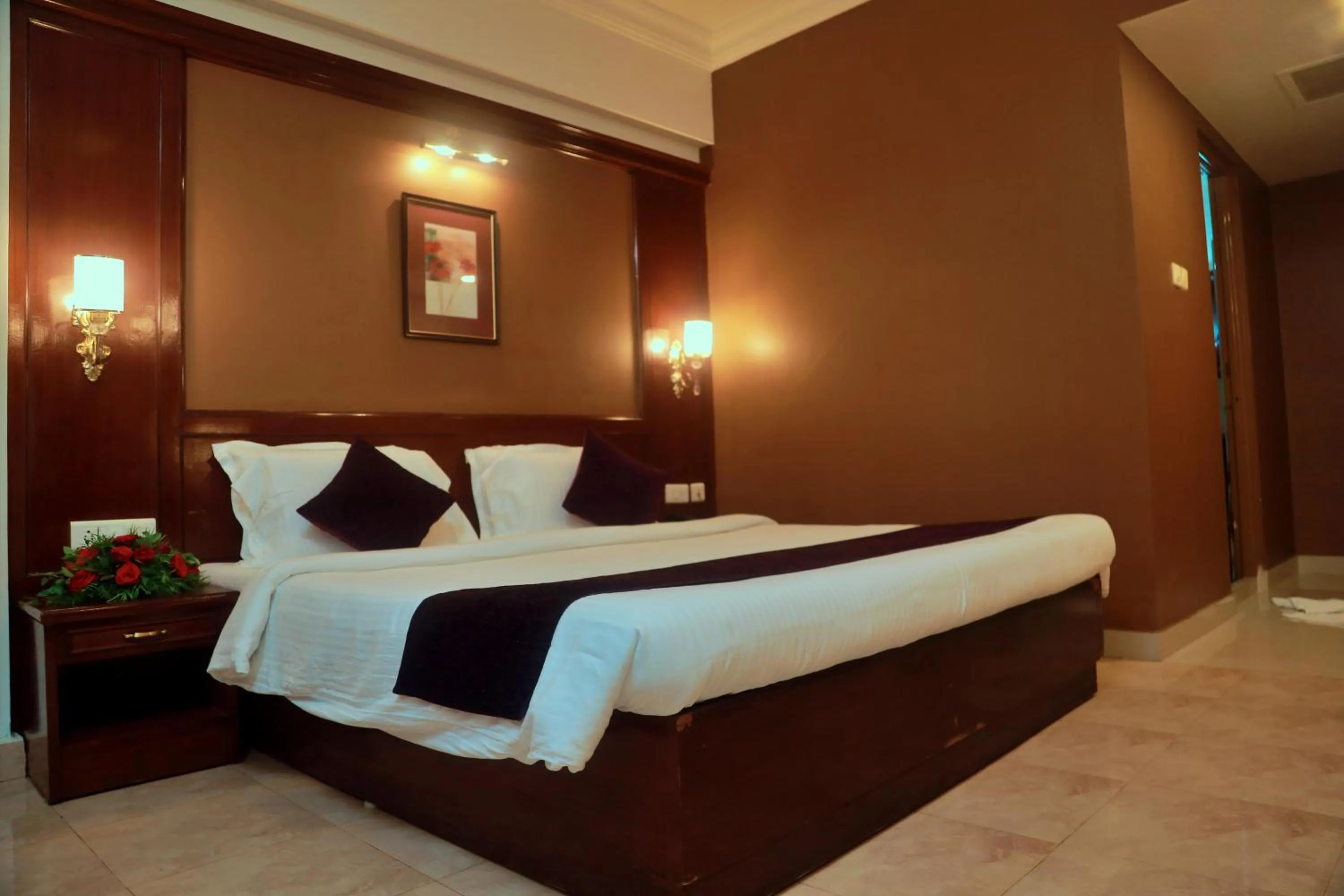 Bed in Hotel Edassery Mansion