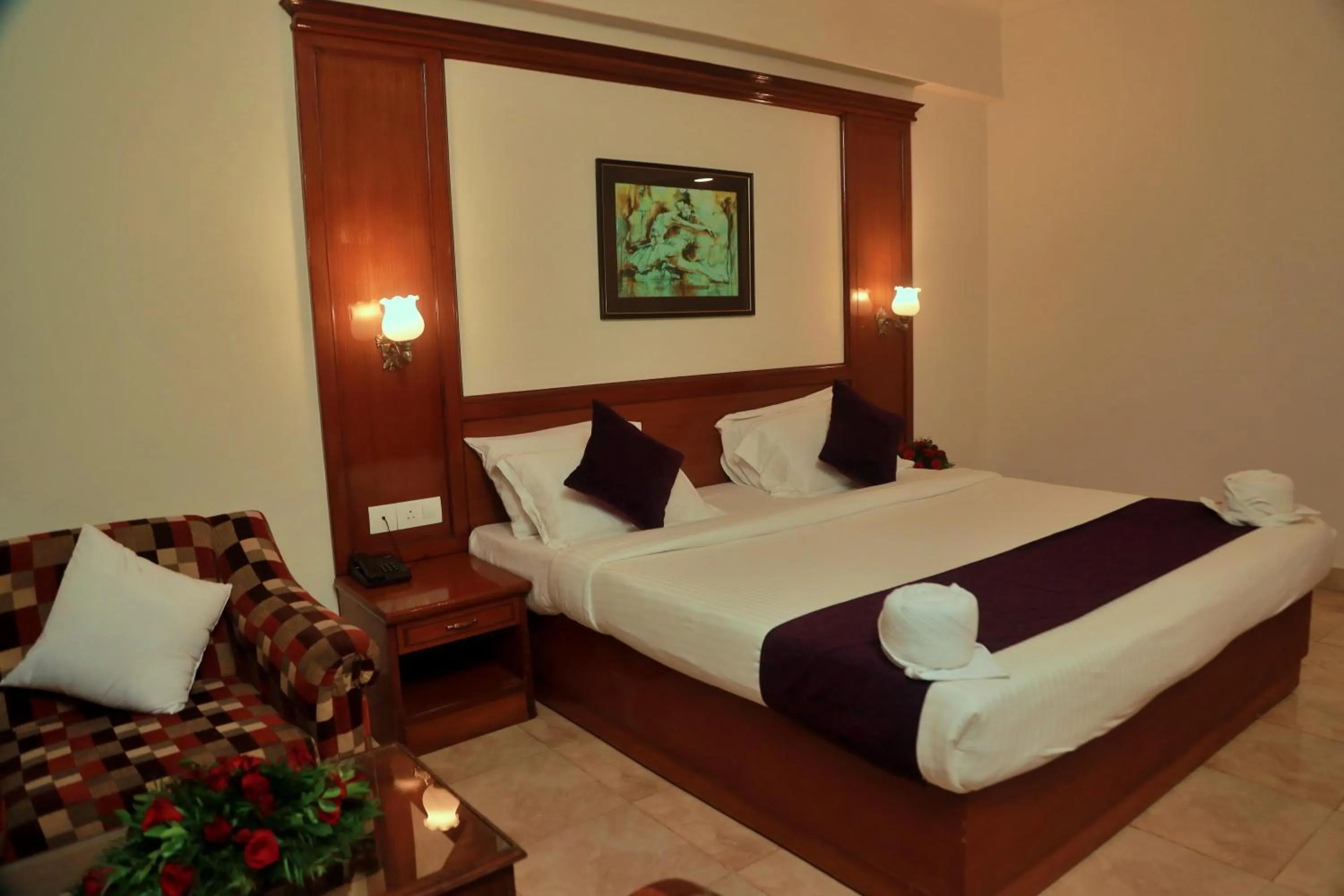 Bed in Hotel Edassery Mansion